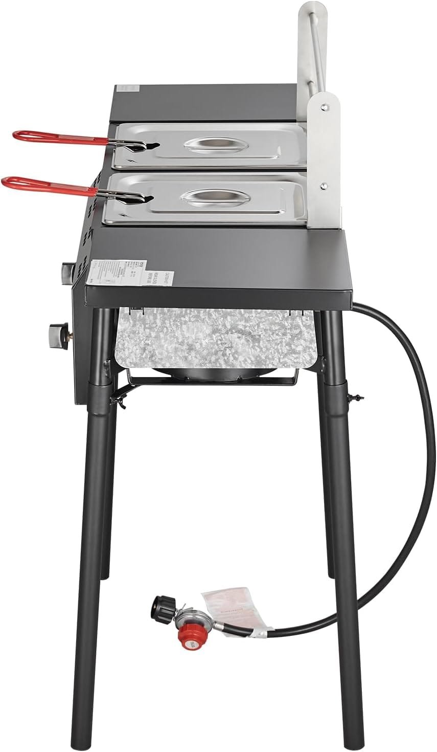 Outdoor Propane Deep Fryer, Dual-Tank 8QTx2 Commercial