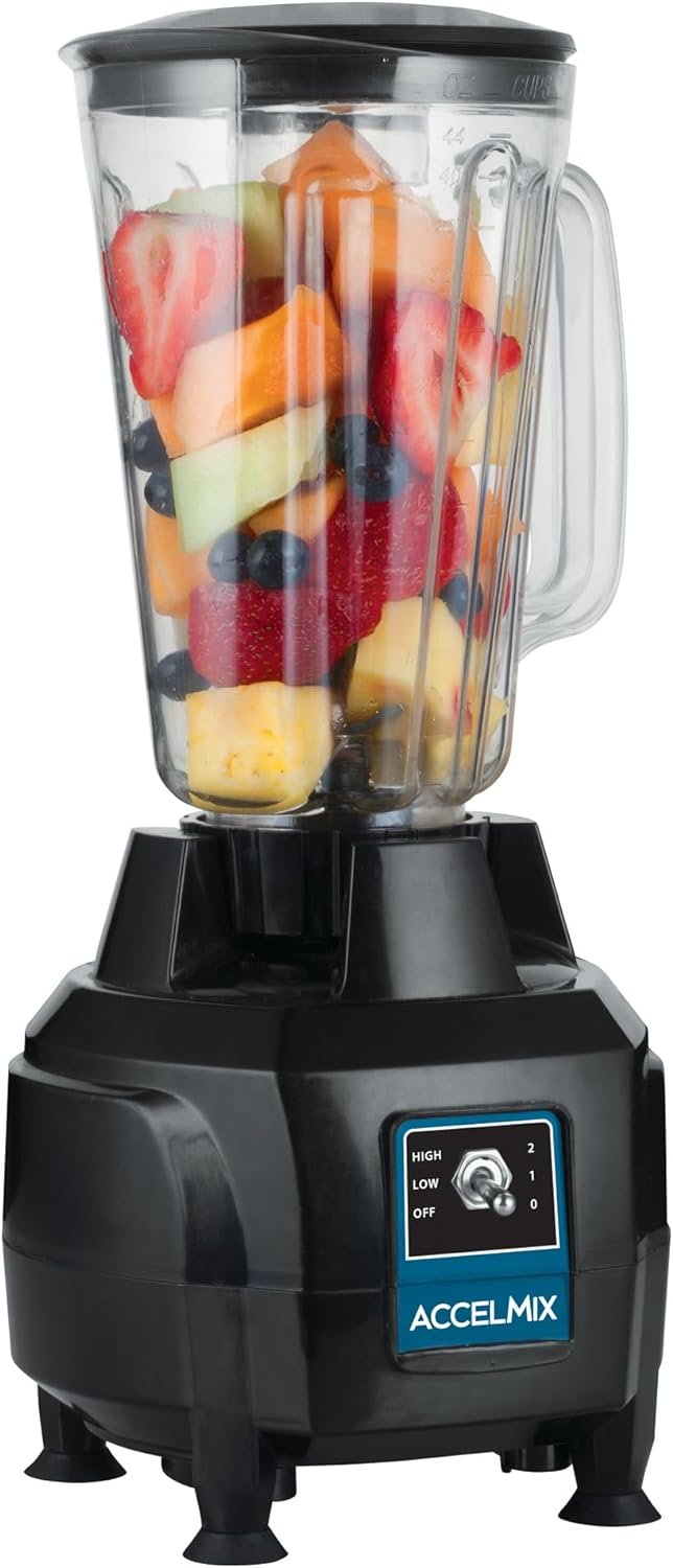 Winco XLB-44, AccelMix™ 44 oz Bar Blender, Electric Commercial Kitchen Blender, ETL, BPA Free