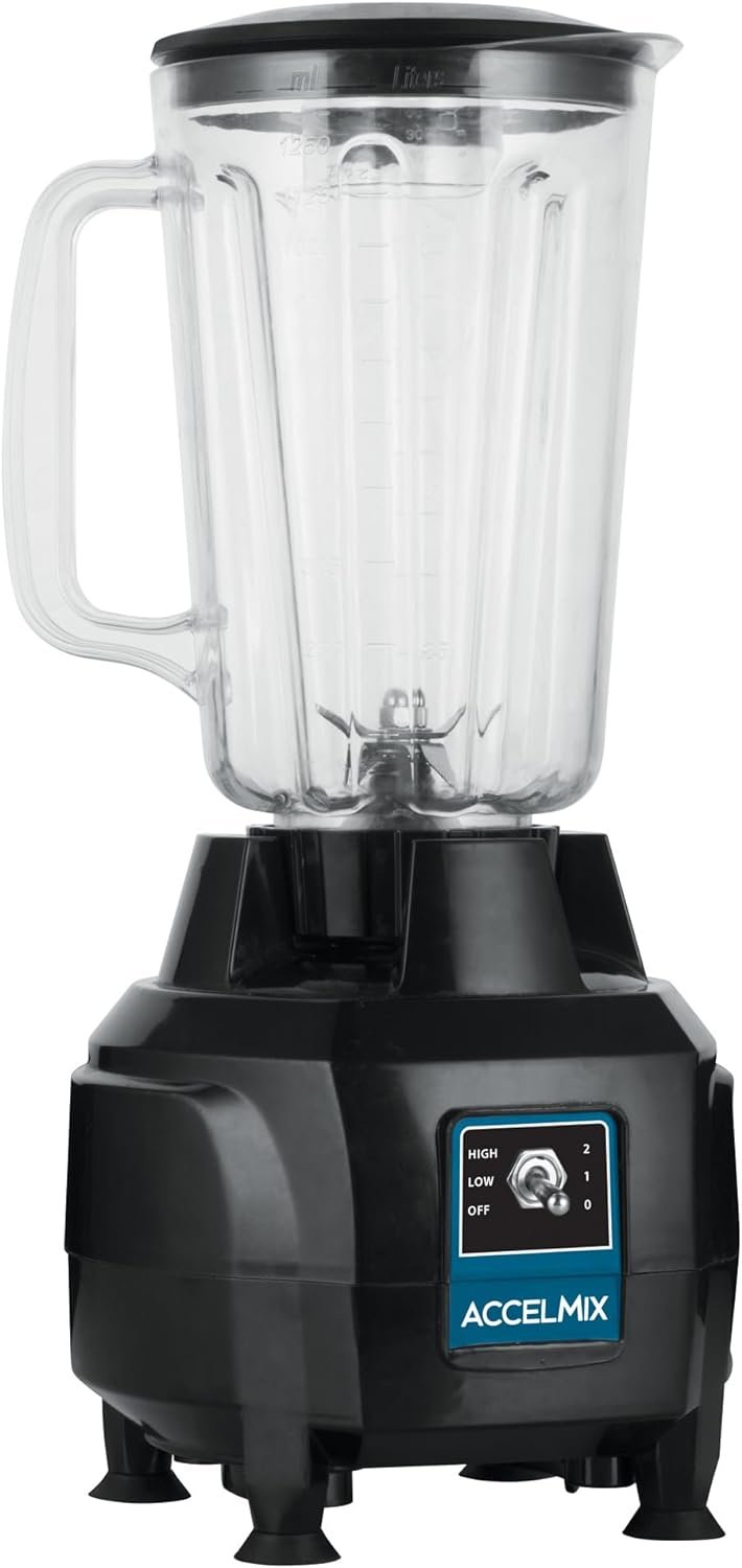 Winco XLB-44, AccelMix™ 44 oz Bar Blender, Electric Commercial Kitchen Blender, ETL, BPA Free