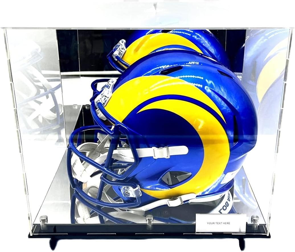 thumbnail image 2 of GameDay Display Framed Acrylic Football Helmet Display Case – Wall Mount, UV Secure, Full Size 2 of 5