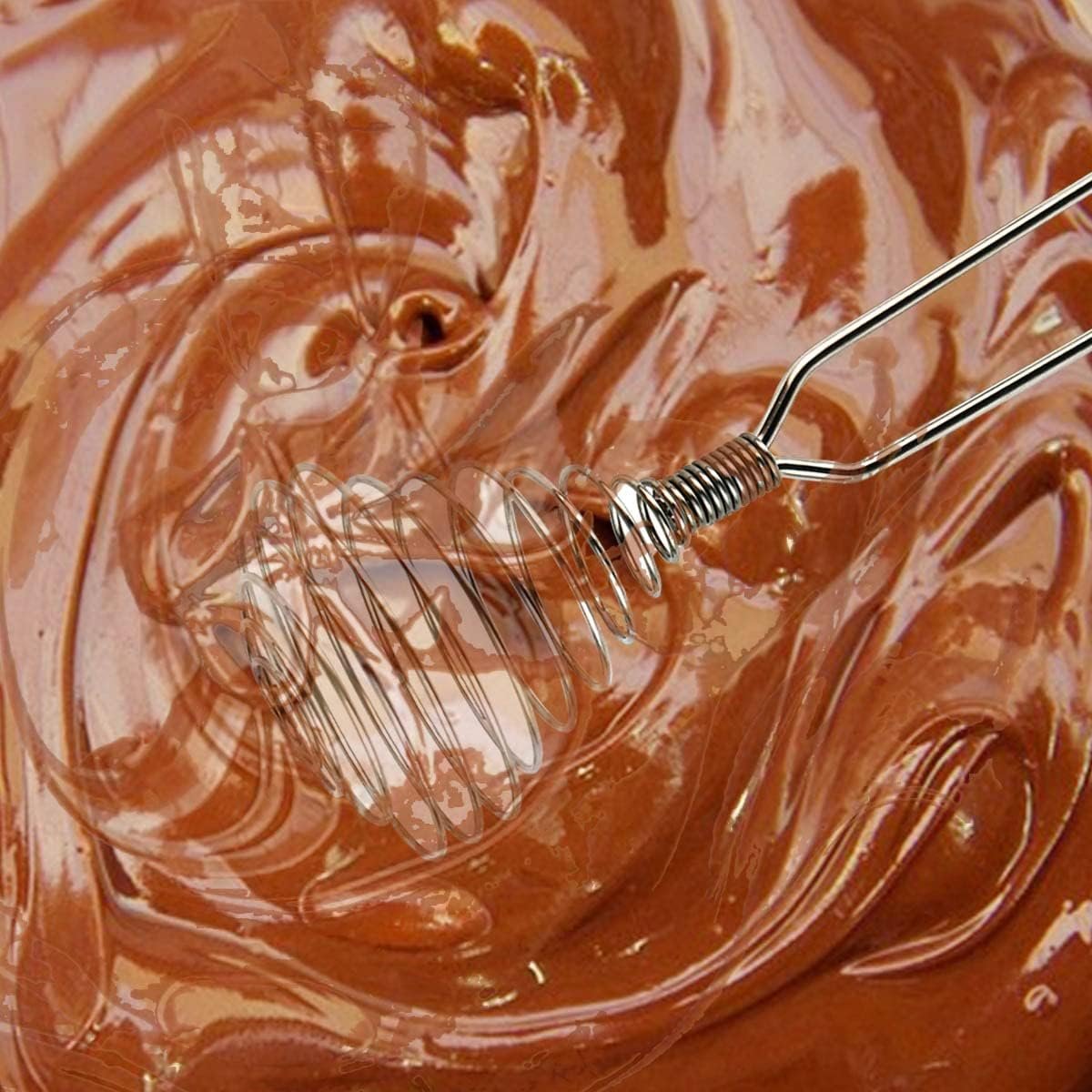 1 Pcs 8 Inch Stainless Steel Spring Whisk Mini French Spring Coil Whisks Egg Whisk Wire Whip Cream Beater Kitchen Utensils for Stirring, Baking and Cooking (Silver)