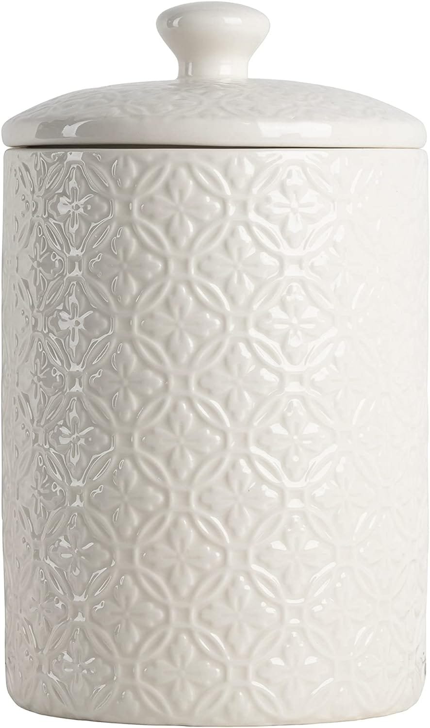 10 Strawberry Street Kitchen Canister, 3 Piece Set, Hampton White