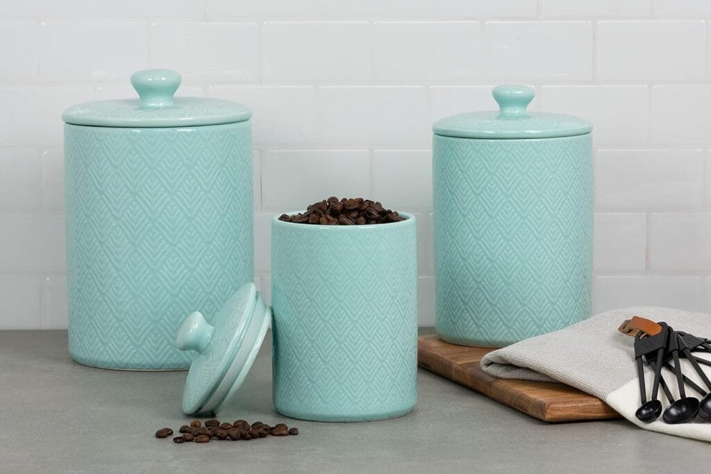 10 Strawberry Street Kitchen Canister, 3 Piece Set, Ocean Navy 10 Strawberry Street Kitchen Canister, 3 Piece Set, Ocean Navy