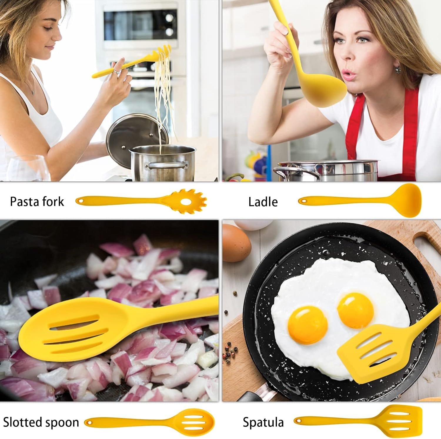 11 Piece Cooking Kitchen Utensils Set, Yellow Cooking Utensils Set, Non-Stick Silicone Spatula Set with Iron Utensils Holder, Silicone Kitchen Gadgets Utensil Set (Yellow) 11 Piece Cooking Kitchen Utensils Set, Yellow Cooking Utensils Set, Non-Stick Silicone Spatula Set with Iron Utensils Holder, Silicone Kitchen Gadgets Utensil Set (Yellow)