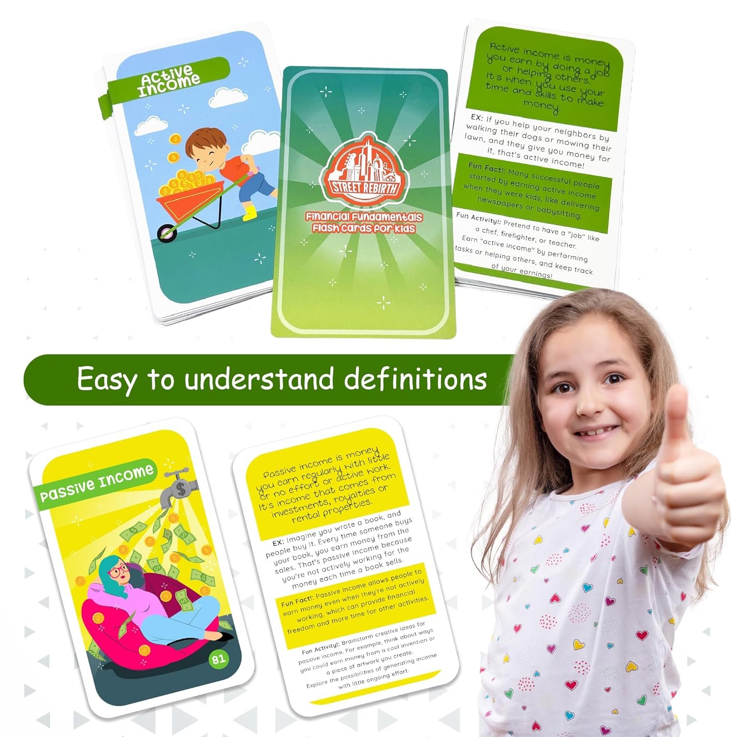 110 Financial Literacy Flash Cards for Kids  All Ages - Money Management, Budgeting, Savings,  Investment Skills - Educational Tool for Entrepreneurial Success, Cash Flow  Economic Empowerment