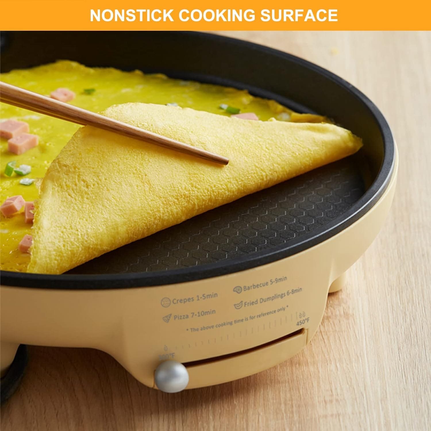 11.8 1500W Electric Smokeless Indoor Grill with Adjustable Temp, Nonstick Pan for Breakfast, Lunch, Dinner