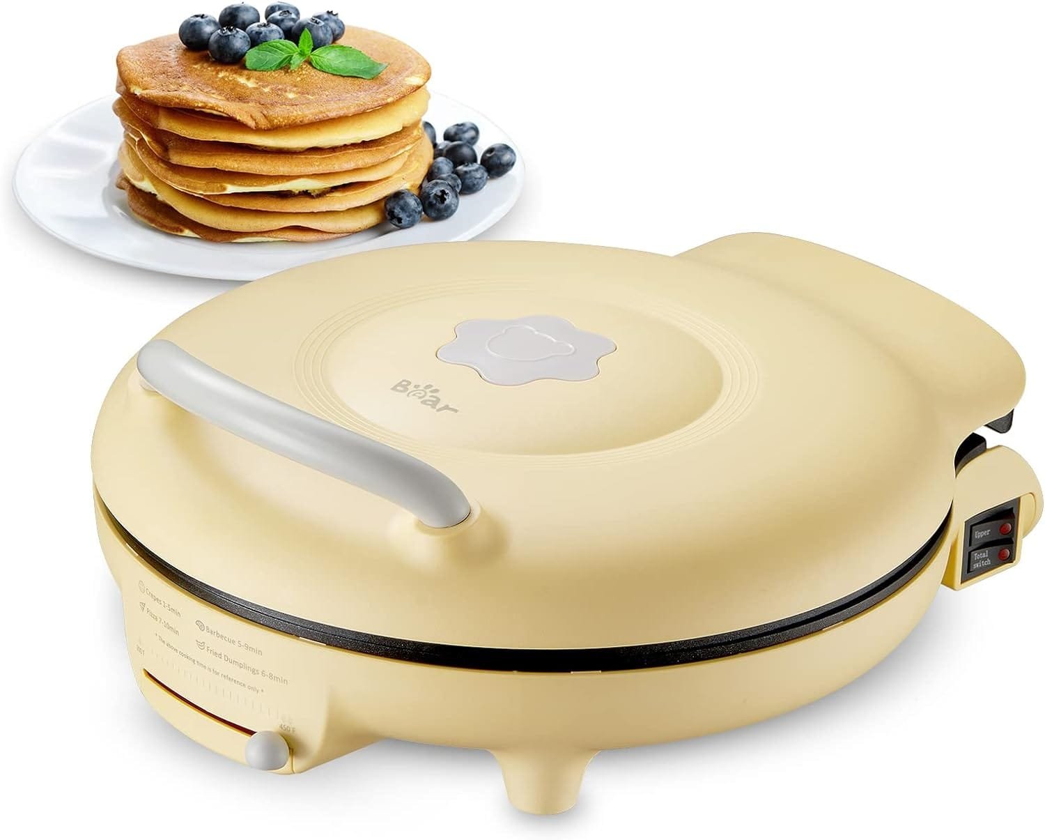 11.8 1500W Electric Smokeless Indoor Grill with Adjustable Temp, Nonstick Pan for Breakfast, Lunch, Dinner