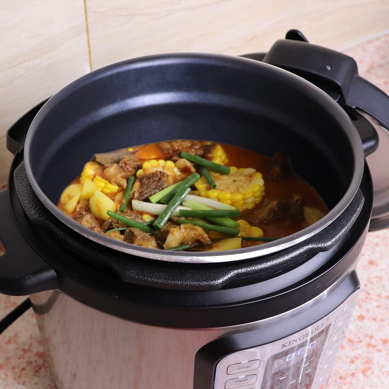 12-in-1 Electric Pressure Cooker, Instant Multi-Use Non-Stick Pot, Slow Cooker, Rice Cooker, Steamer, Sauté, Yogurt Maker, Warmer Delay Start,LED Screen Manual(6QT)