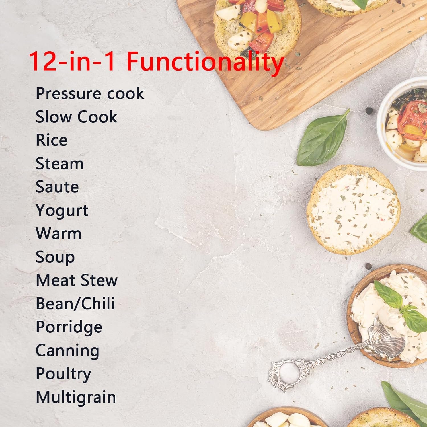 12-in-1 Electric Pressure Cooker, Instant Multi-Use Non-Stick Pot, Slow Cooker, Rice Cooker, Steamer, Sauté, Yogurt Maker, Warmer Delay Start,LED Screen Manual(6QT)