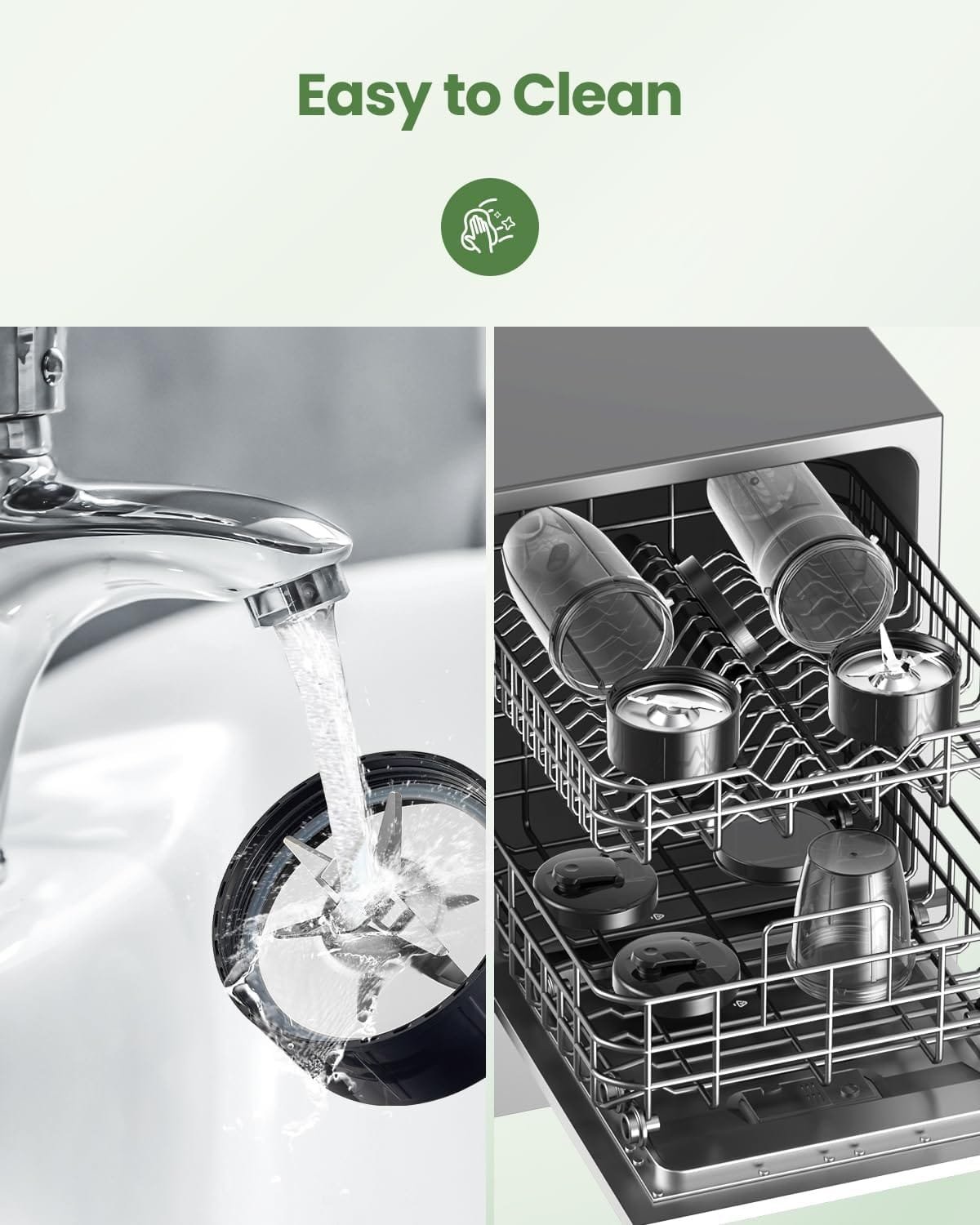 1200W Blender for Shakes and Smoothies, VEWIOR Personal Blender with 6-Edge Blade, 17oz  23oz BPA Free To-Go Cups, 3 Modes Control, Suitable for Kitchen, Ideal for Frozen Drinks, Sauces