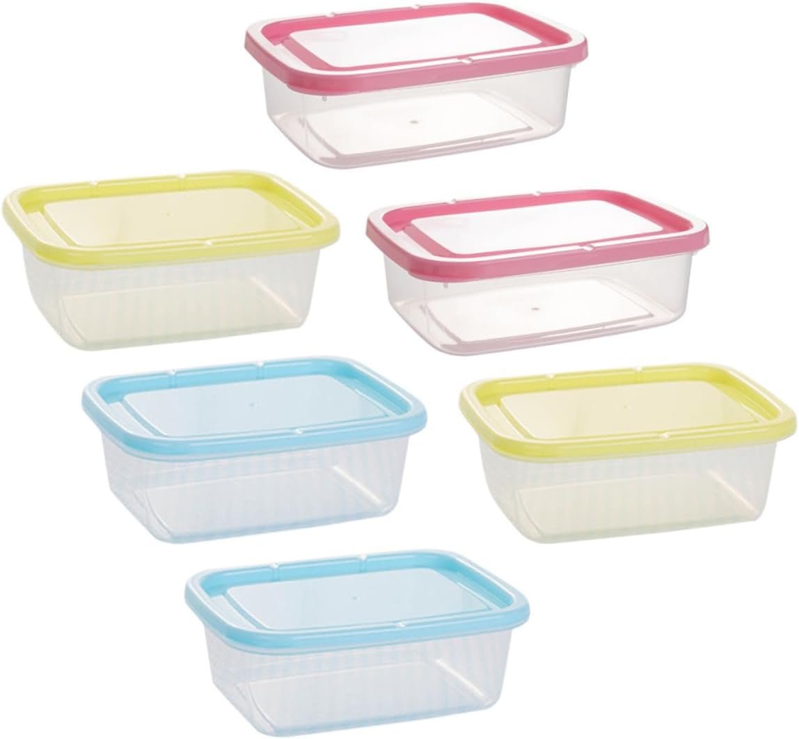 12pcs Metal Pie Plate Fridge Containers for Food Storage Container with Lid Refrigerator Crisper Clear Container Food Prep Containers Small Food Containers Pp Storage Box re-usable