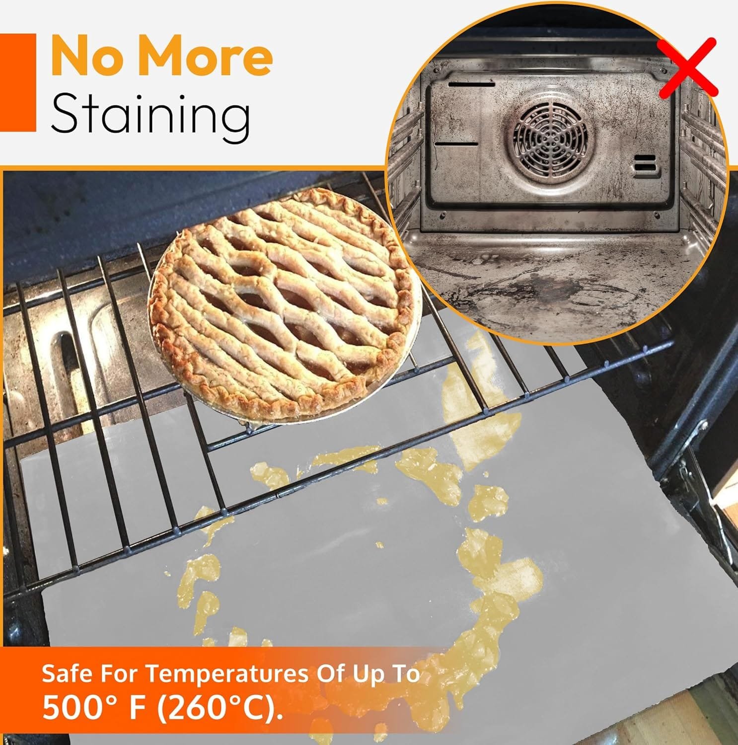 2 Pack Large Thick Heavy Duty Non Stick Teflon Oven Liners Mat, 17x 25 BPA and PFOA Free, for bottom of Electric Oven Gas Oven Microwave Charcoal or Gas Grills 2 Pack Large Thick Heavy Duty Non Stick Teflon Oven Liners Mat, 17x 25 BPA and PFOA Free, for bottom of Electric Oven Gas Oven Microwave Charcoal or Gas Grills