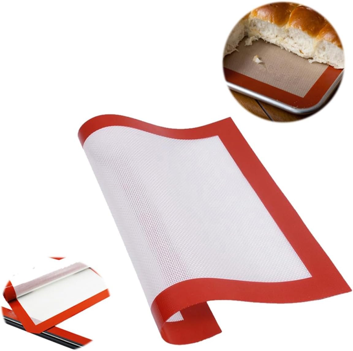 2 Pcs Nonstick Baking Tray Pad Non-slip Baking Mat Silicone Baking Mats Kitchen Baking Mat Macaroons Baking Mat Home Baking Food Grade Silicone Dropshipping Baking Tools