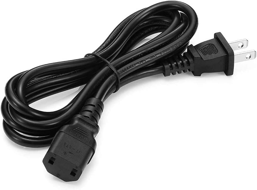 2 Prong AC Power Cord Compatible with Sony PS4 Pro, Xbox One/Xbox 360 Slim / 360 E Power Supply Brick, Power Cable Replacement