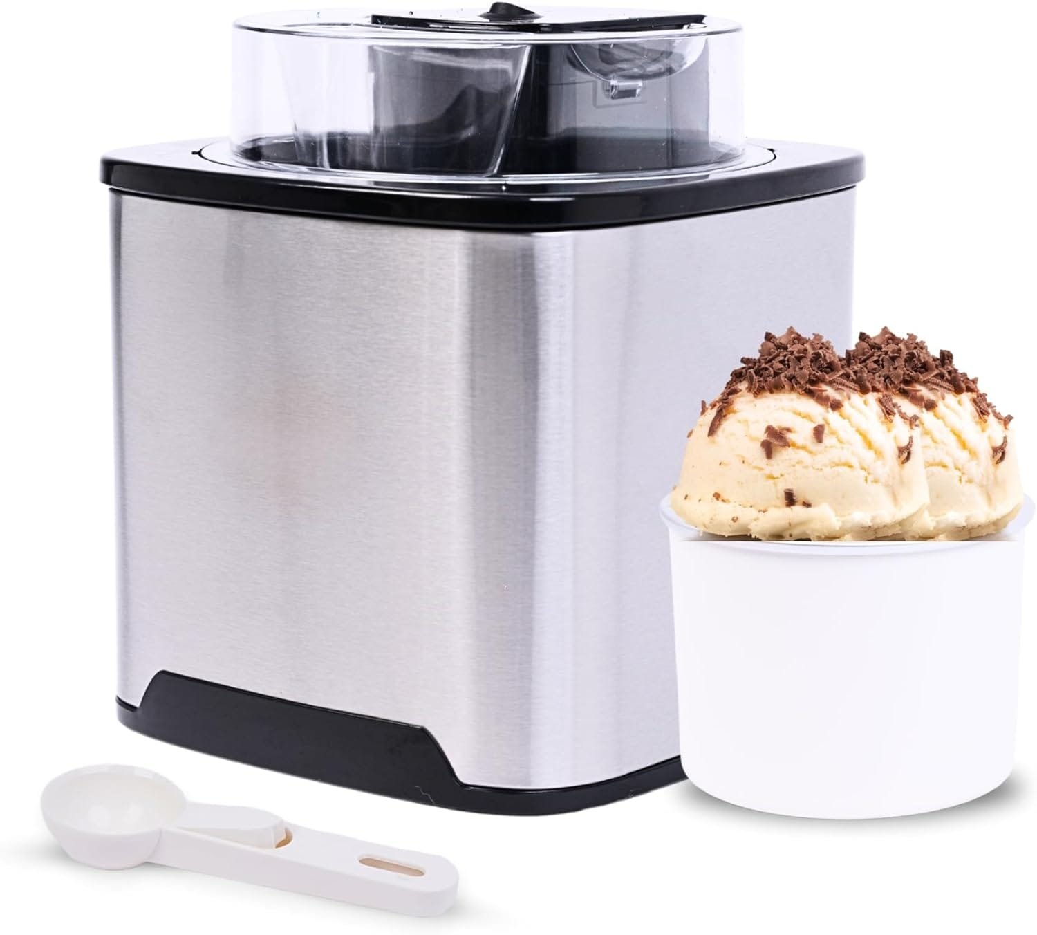2 Quart Ice Cream Maker Machine - Insulated Soft Serve Ice Cream Maker for Gelato, Sorbet  Frozen Yogurt - Homemade Ice Cream Churn for Creamy Dessert Maker - Healthy Frozen Fruit Ice Cream Maker