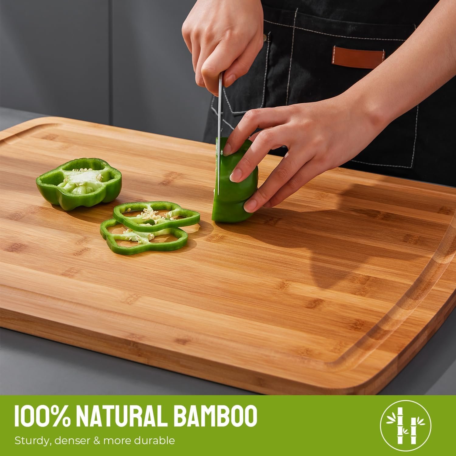 30 x 20 Inch Extra Large Bamboo Cutting Boards - BEZIA 3XL Stove Top Cover Chopping Board - Meat Cutting Board for BBQ - Turkey Carving Board - Extra Large Charcuterie Boards with Juice Groove