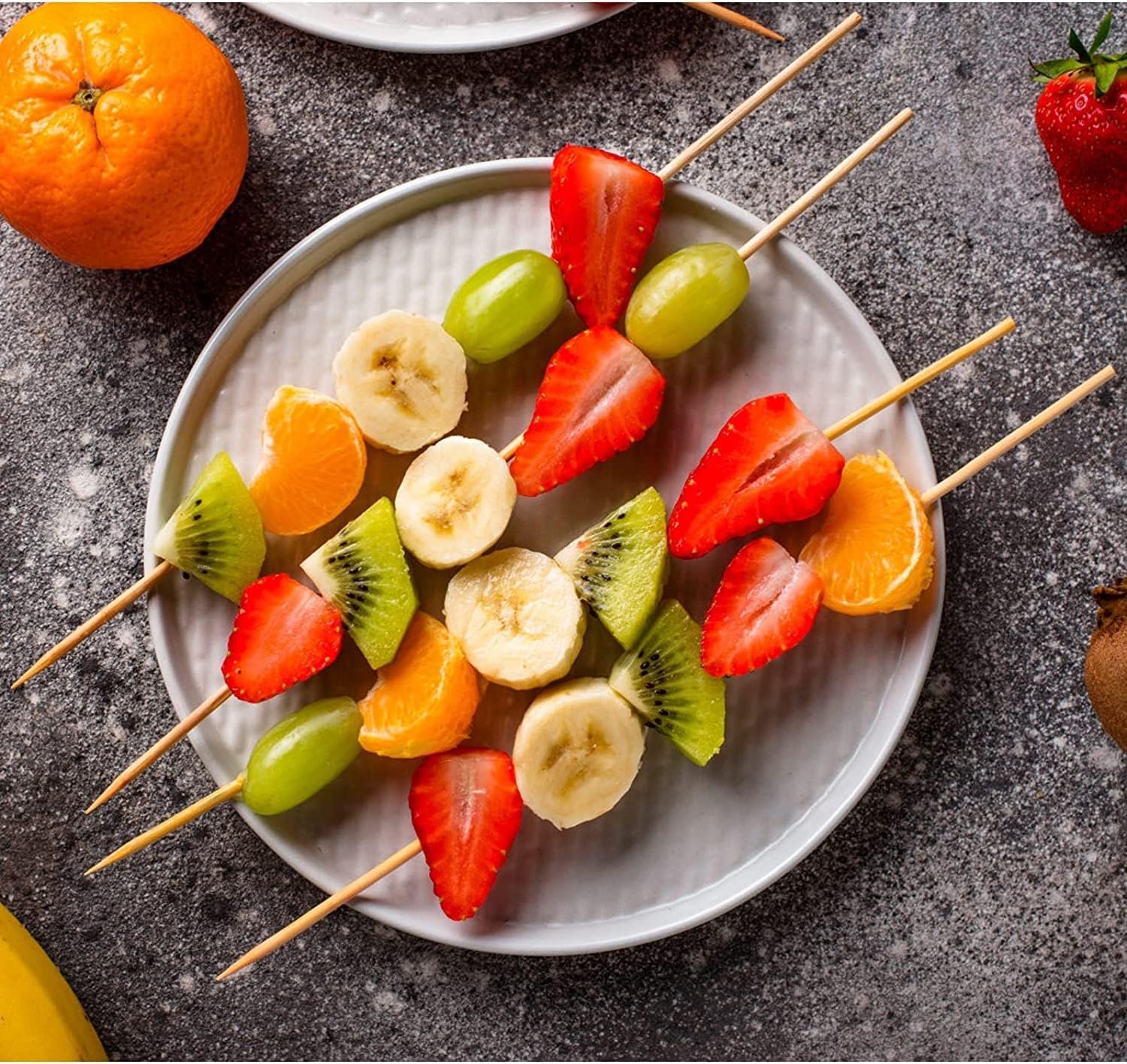 300PCS Bamboo Skewers 10 inch, Φ=4mm Wooden Skewers for Kabobs, Kabob Sticks, Fruit, BBQ, Grilling,Chocolate Fountain, Yakitori Chicken……… 300PCS Bamboo Skewers 10 inch, Φ=4mm Wooden Skewers for Kabobs, Kabob Sticks, Fruit, BBQ, Grilling,Chocolate Fountain, Yakitori Chicken………