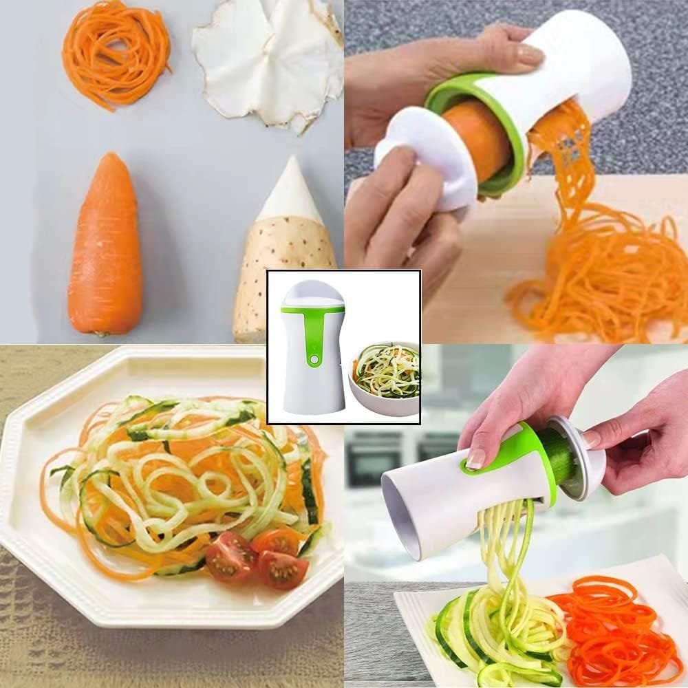 3in1 Vegetable Spiralizer Portable Stainless Steel Slicer Veggie Pasta and Spaghetti Maker for Low Carb Gluten Free Meals 3in1 Vegetable Spiralizer Portable Stainless Steel Slicer Veggie Pasta and Spaghetti Maker for Low Carb Gluten Free Meals