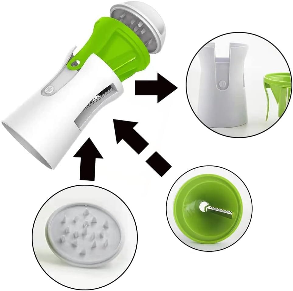 3in1 Vegetable Spiralizer Portable Stainless Steel Slicer Veggie Pasta and Spaghetti Maker for Low Carb Gluten Free Meals 3in1 Vegetable Spiralizer Portable Stainless Steel Slicer Veggie Pasta and Spaghetti Maker for Low Carb Gluten Free Meals