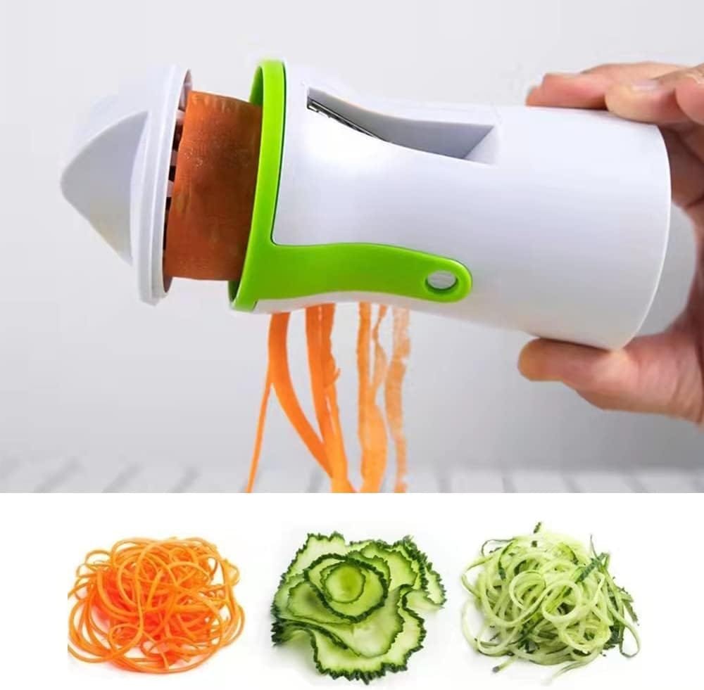 3in1 Vegetable Spiralizer Portable Stainless Steel Slicer Veggie Pasta and Spaghetti Maker for Low Carb Gluten Free Meals 3in1 Vegetable Spiralizer Portable Stainless Steel Slicer Veggie Pasta and Spaghetti Maker for Low Carb Gluten Free Meals