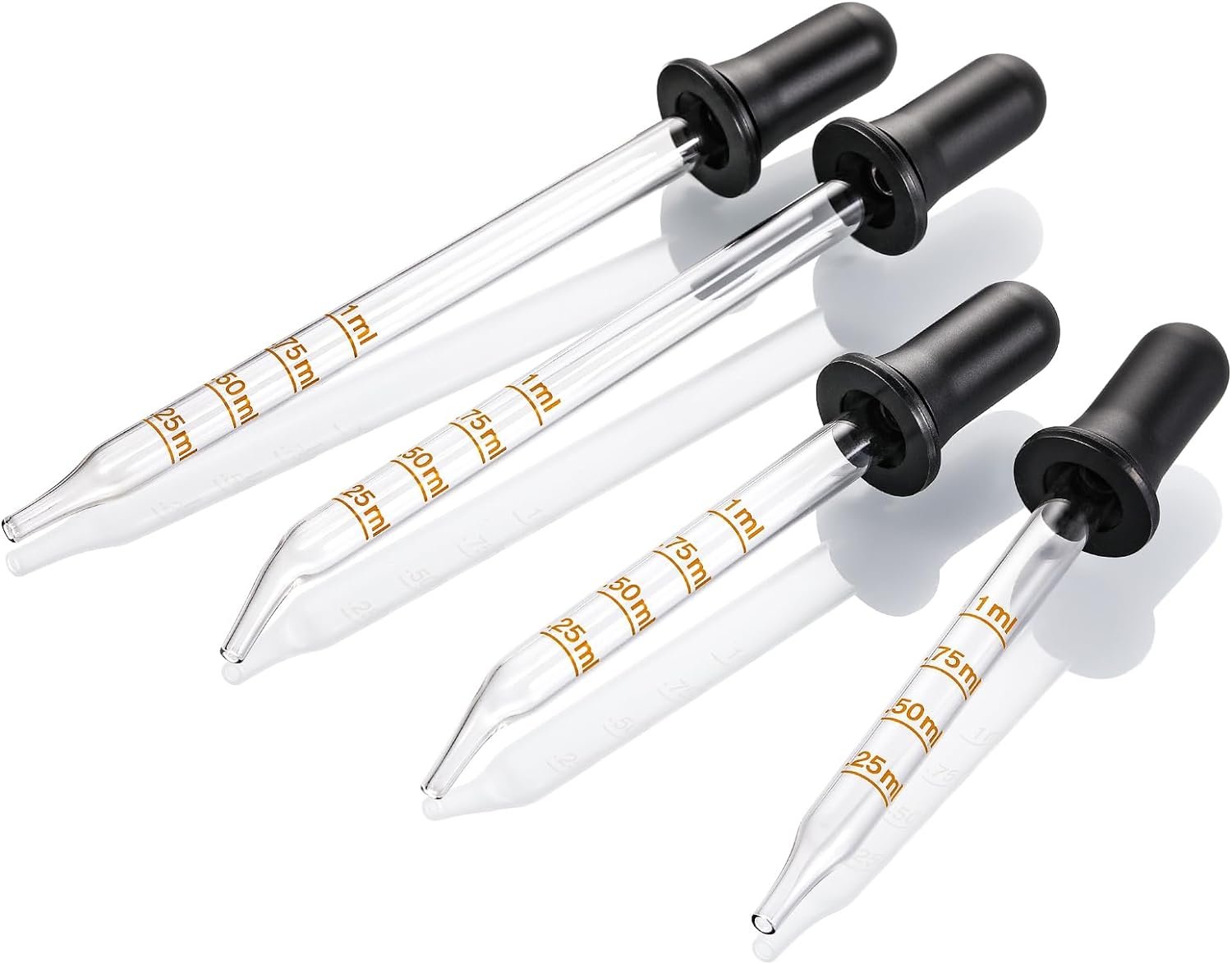 4 Pack 1 mL Calibrated Medicine Droppers - Long  Short, Bent  Straight Tips for Essential Oils, Feeding, Ear, Lab, Health Care 4 Pack 1 mL Calibrated Medicine Droppers - Long  Short, Bent  Straight Tips for Essential Oils, Feeding, Ear, Lab, Health Care