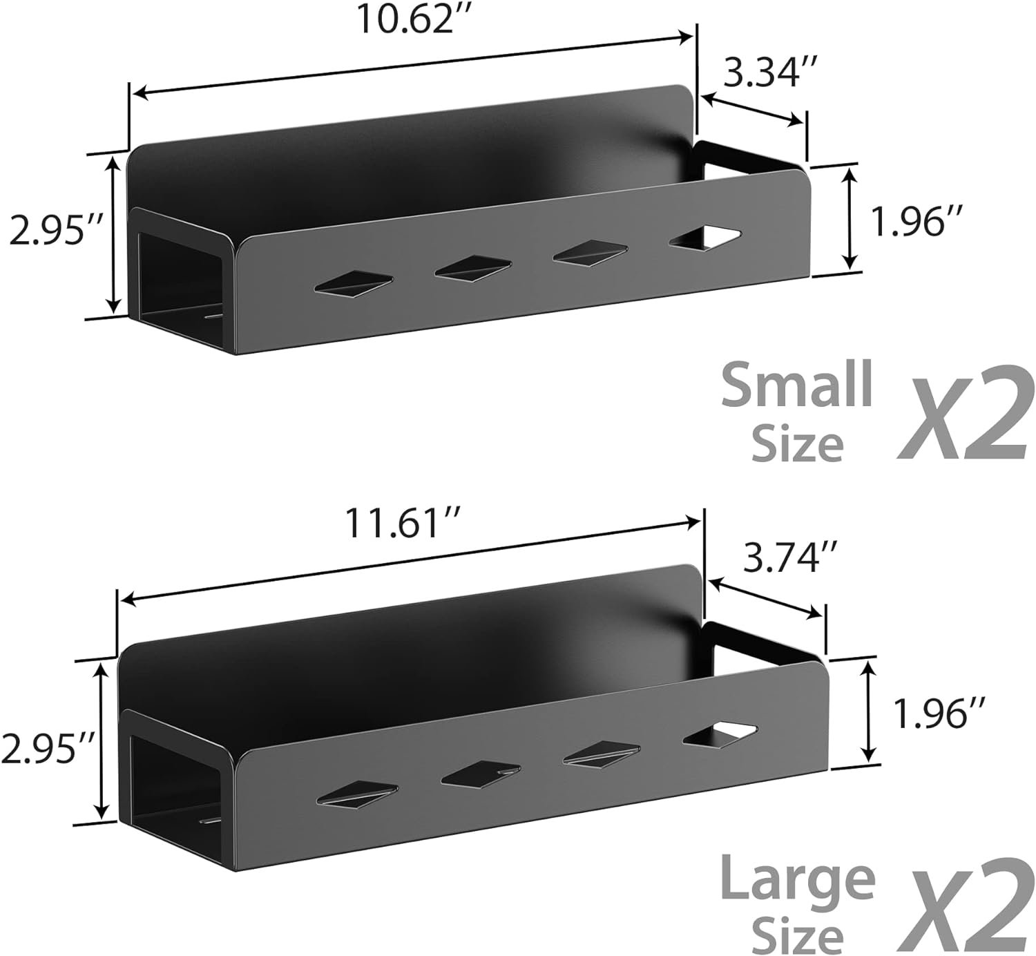4 Pack 3MM Strong Magnetic Spice Rack for Refrigerator and Oven and Washing Machine,Metal Black 4 Pack 3MM Strong Magnetic Spice Rack for Refrigerator and Oven and Washing Machine,Metal Black