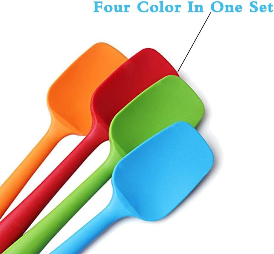4-Piece Silicone Spatula Set 11inch Large Heat-Resistant Rubber Spatulas Baking Mixing Tool Non-Stick Flexible Seamless Spatulas with Stainless Steel Core 4-Piece Silicone Spatula Set 11inch Large Heat-Resistant Rubber Spatulas Baking Mixing Tool Non-Stick Flexible Seamless Spatulas with Stainless Steel Core