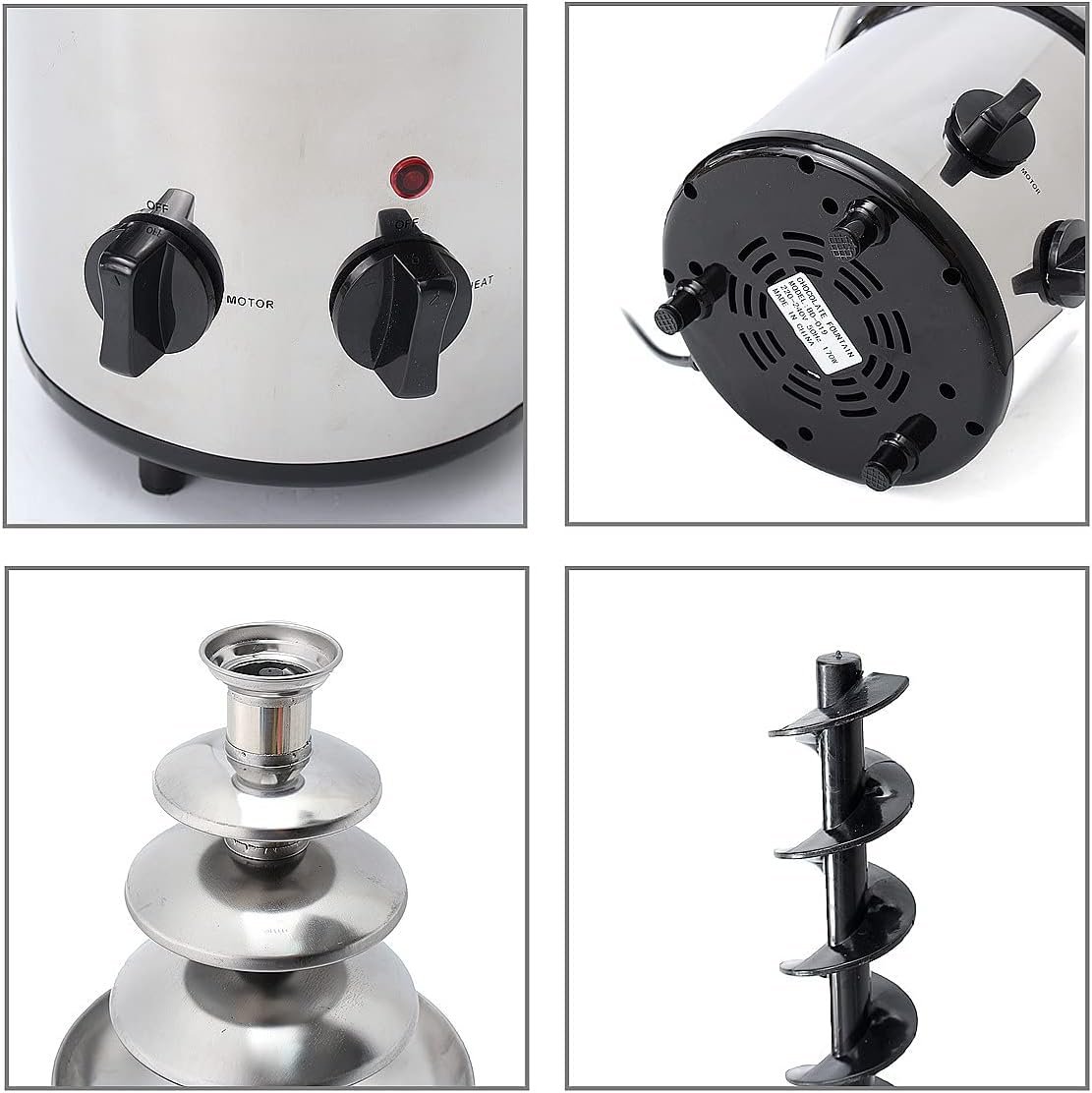 4 Tier Stainless Steel Electric Chocolate Fondue Fountain Machine Review post thumbnail image