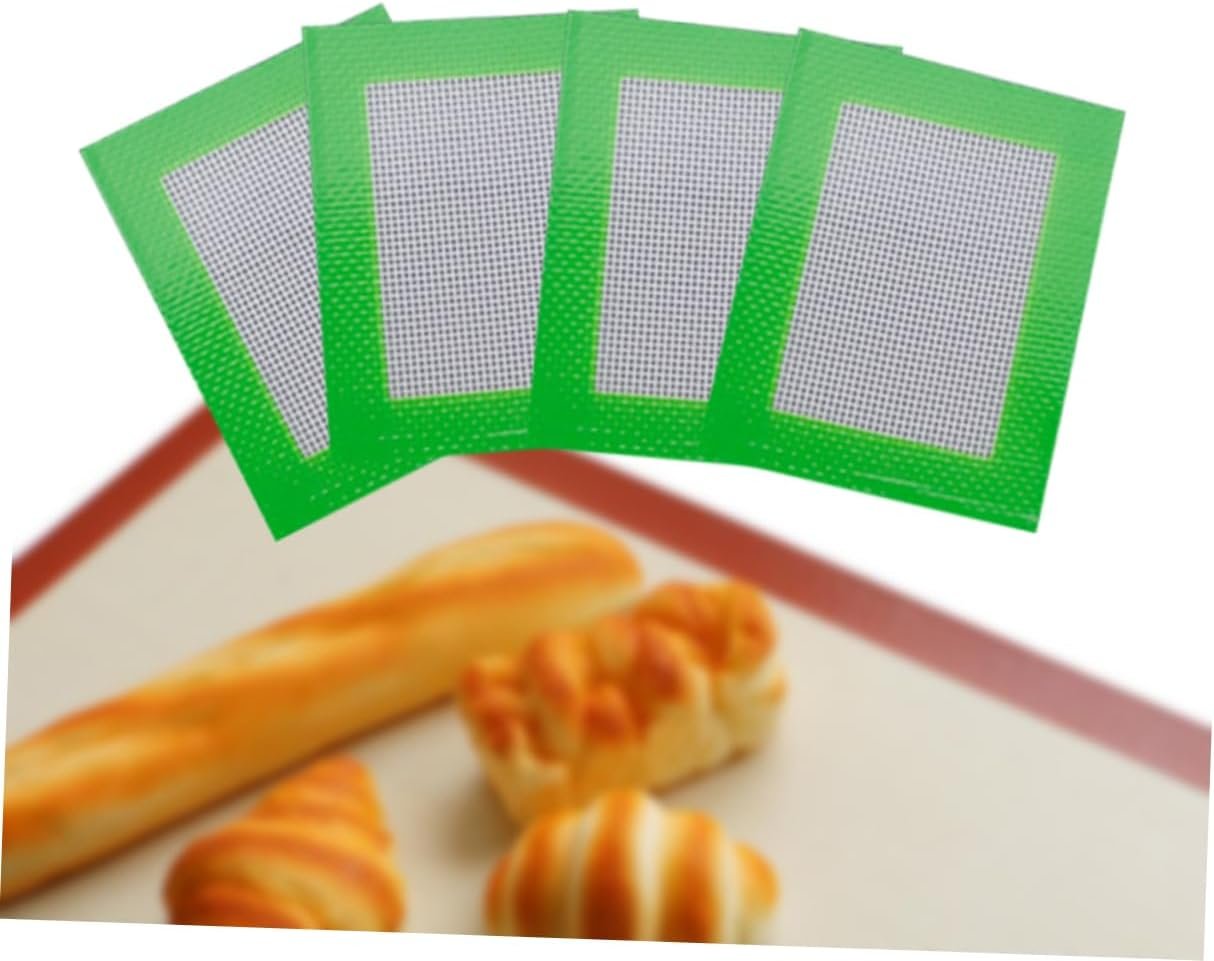 4pcs Bbq Mat Silicone Baking Mat Pastry