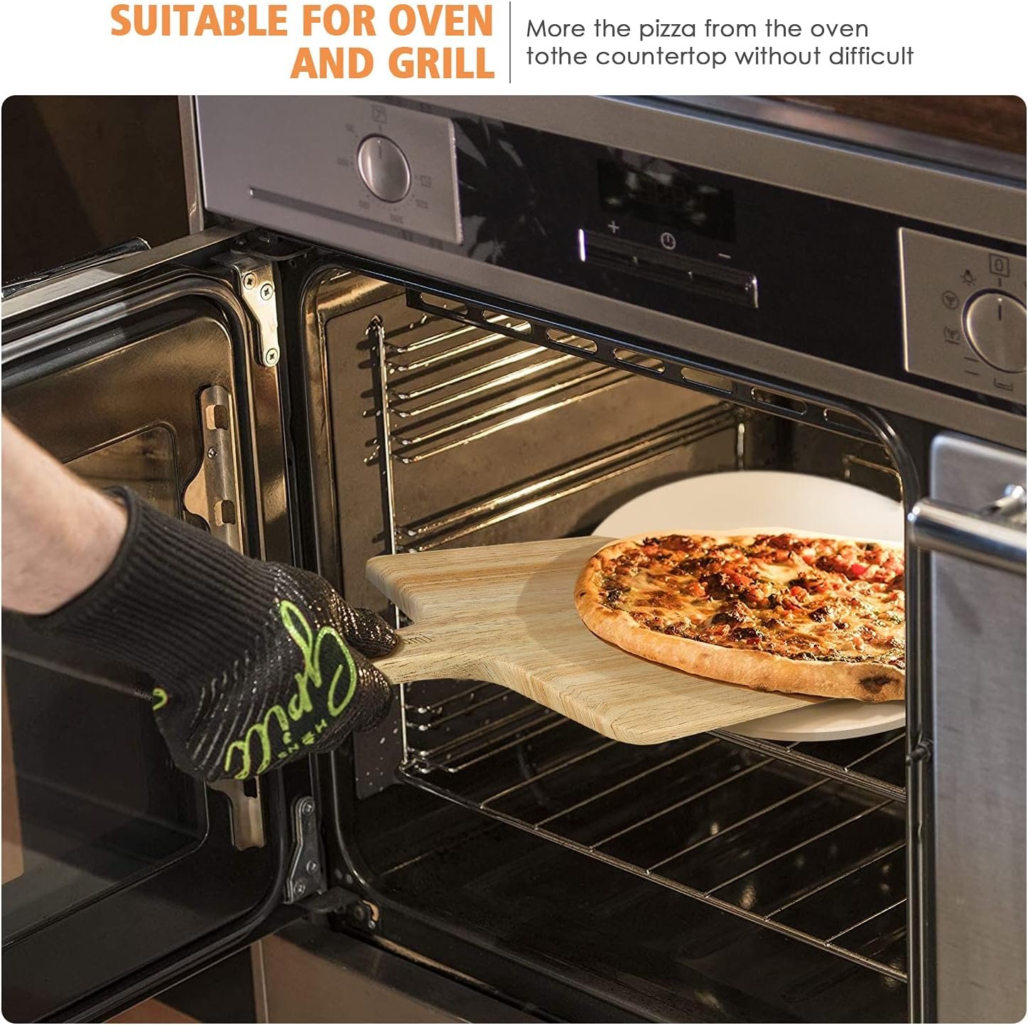 5 PCS Round Pizza Stone Set, 13 Pizza Stone for Oven and Grill with Pizza Peel(OAK),Serving Rack, Pizza Cutter  10pcs Cooking Paper for Free, Baking Stone for Pizza, Bread 5 PCS Round Pizza Stone Set, 13 Pizza Stone for Oven and Grill with Pizza Peel(OAK),Serving Rack, Pizza Cutter  10pcs Cooking Paper for Free, Baking Stone for Pizza, Bread