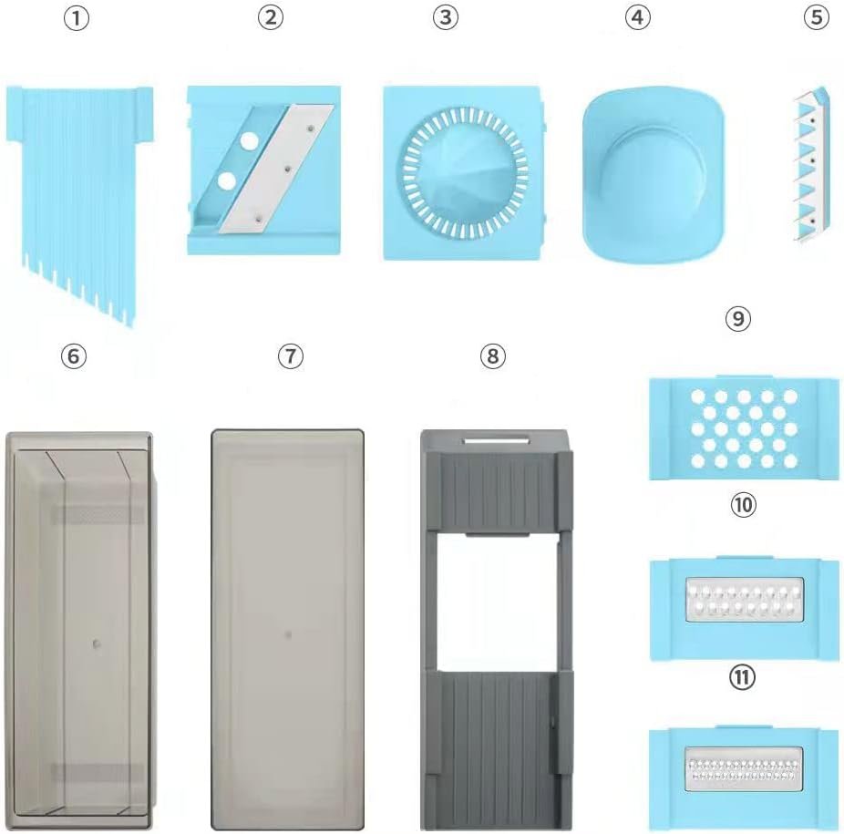 6 IN 1 Handheld Box Grater Onion Food Vegetable Chopper Slicer Potato Tomato Grater Multifunctional Spiralizer Grater Professional for Home Kitchen Safe Stainless Steel 6 IN 1 Handheld Box Grater Onion Food Vegetable Chopper Slicer Potato Tomato Grater Multifunctional Spiralizer Grater Professional for Home Kitchen Safe Stainless Steel