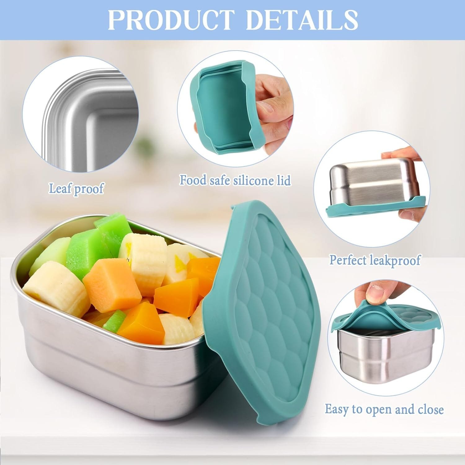 6 Pcs 8oz Multicolor Stainless Steel Snack Containers for Kids Reusable Food Containers with Silicone Lids Metal Toddler Lunch Box for Daycare and School Storage Supplies(Vivid Color)