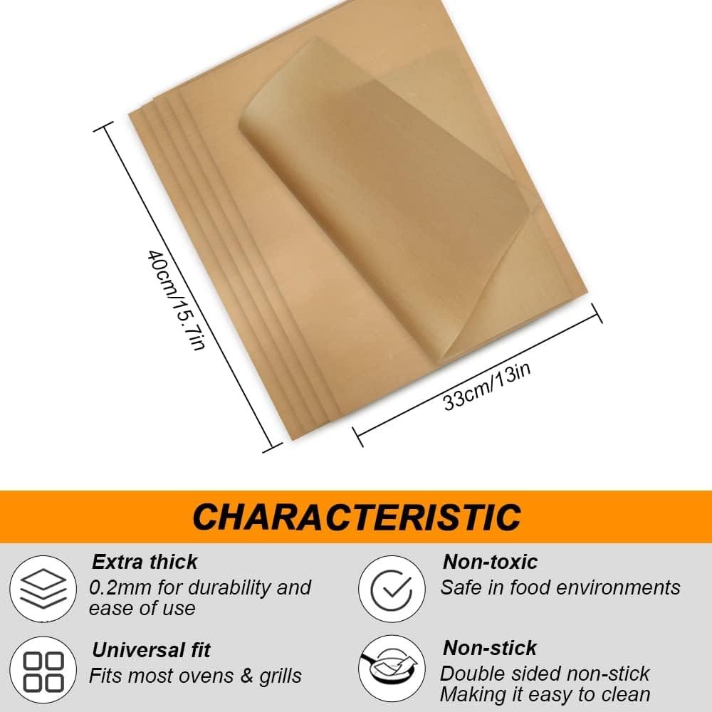 6 Sheets Silicone Baking Mats Non Stick Reusable,Oil Brush,Baking Mat Sheet Baking Tray Liner Set 30 * 40cm,Reusable Professional Quality,Nontoxic CookingMat,Reusable Non Stick Oven Liner