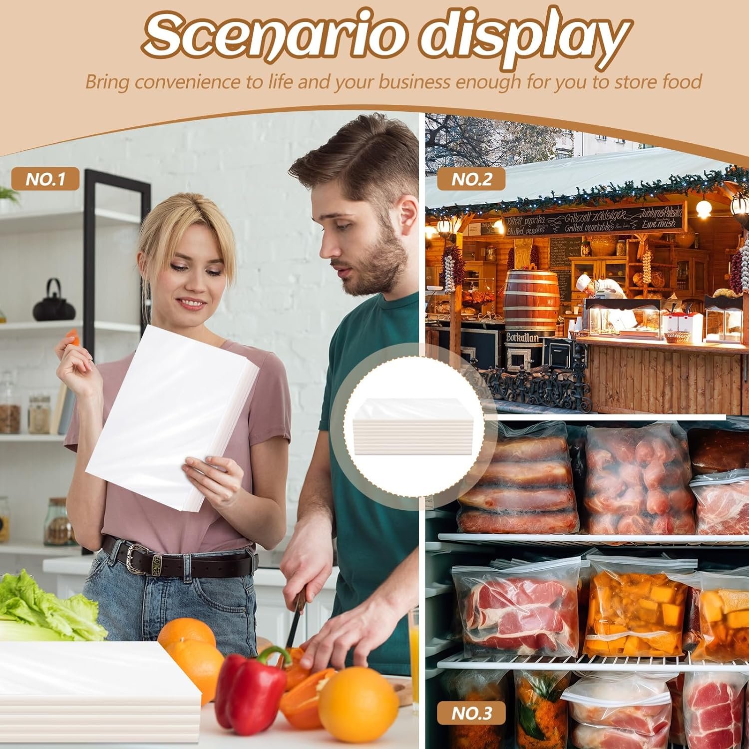 600 Count 8 x 12 Inch, 6 x 10 Inch Vacuum Sealer Bags Precut Heavy Duty Vac Seal Bags Freezer Puncture Prevention Sous Vide Bags for Cooking Kitchen Commercial Food Storage 600 Count 8 x 12 Inch, 6 x 10 Inch Vacuum Sealer Bags Precut Heavy Duty Vac Seal Bags Freezer Puncture Prevention Sous Vide Bags for Cooking Kitchen Commercial Food Storage