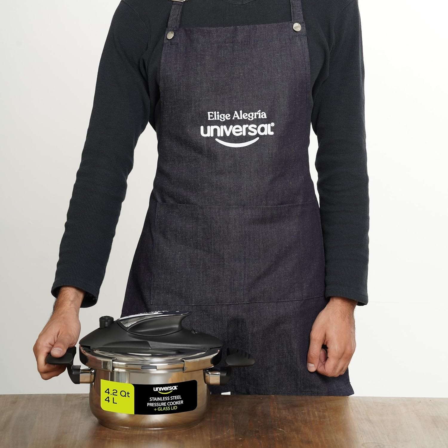 6.3 Quart / 6 Liter Stainless Steel Easy Use Pressure Cooker + Extra Glass Lid, Induction Compatible, Pressure Cooker  Multipurpose Pot, 7 servings, Pressure Canner