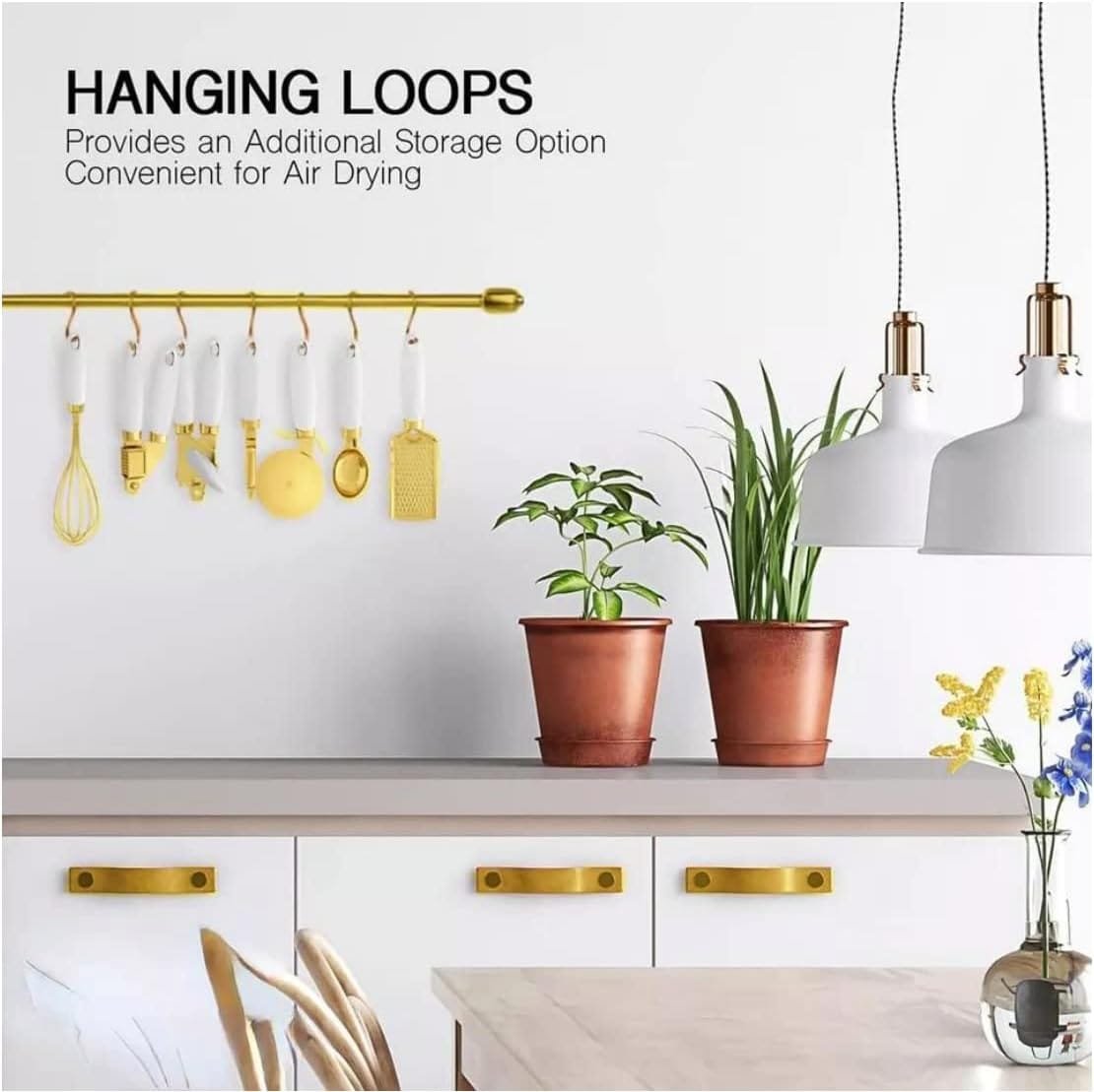 7 Pcs Gold Kitchen Tools Set Kitchen Accessories Gadget Set Gold Coated Stainless Steel Utensils Set 7 Pcs Gold Kitchen Tools Set Kitchen Accessories Gadget Set Gold Coated Stainless Steel Utensils Set