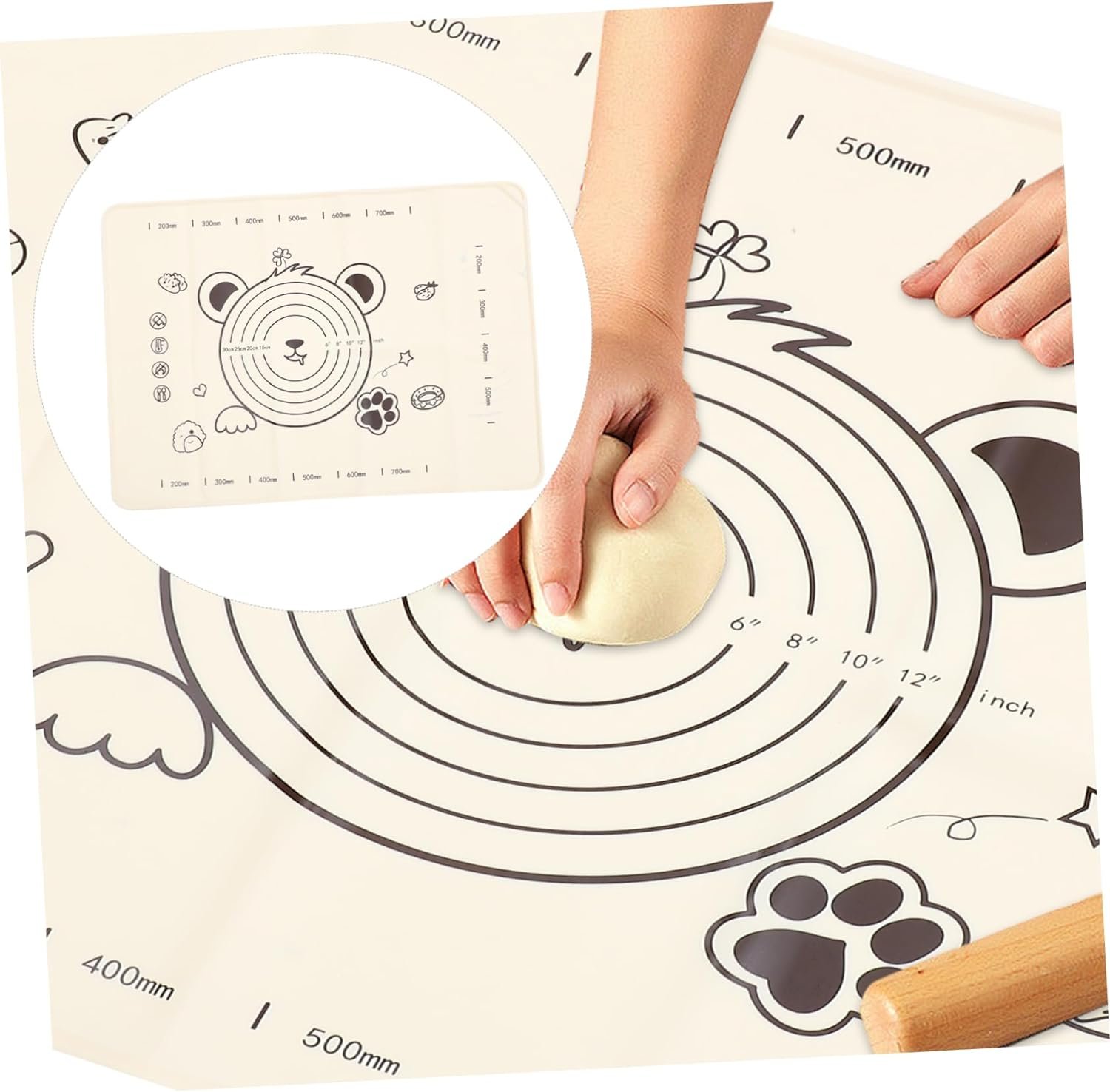 Abaodam Non Stick Nonstick Anti Slip Cushion Non Skid Pads Anti Slip Pads The Bread Mat Non Skid Mat Non Slip Pad Roll Surface Rolling Mat Non-slip Mat - Mat