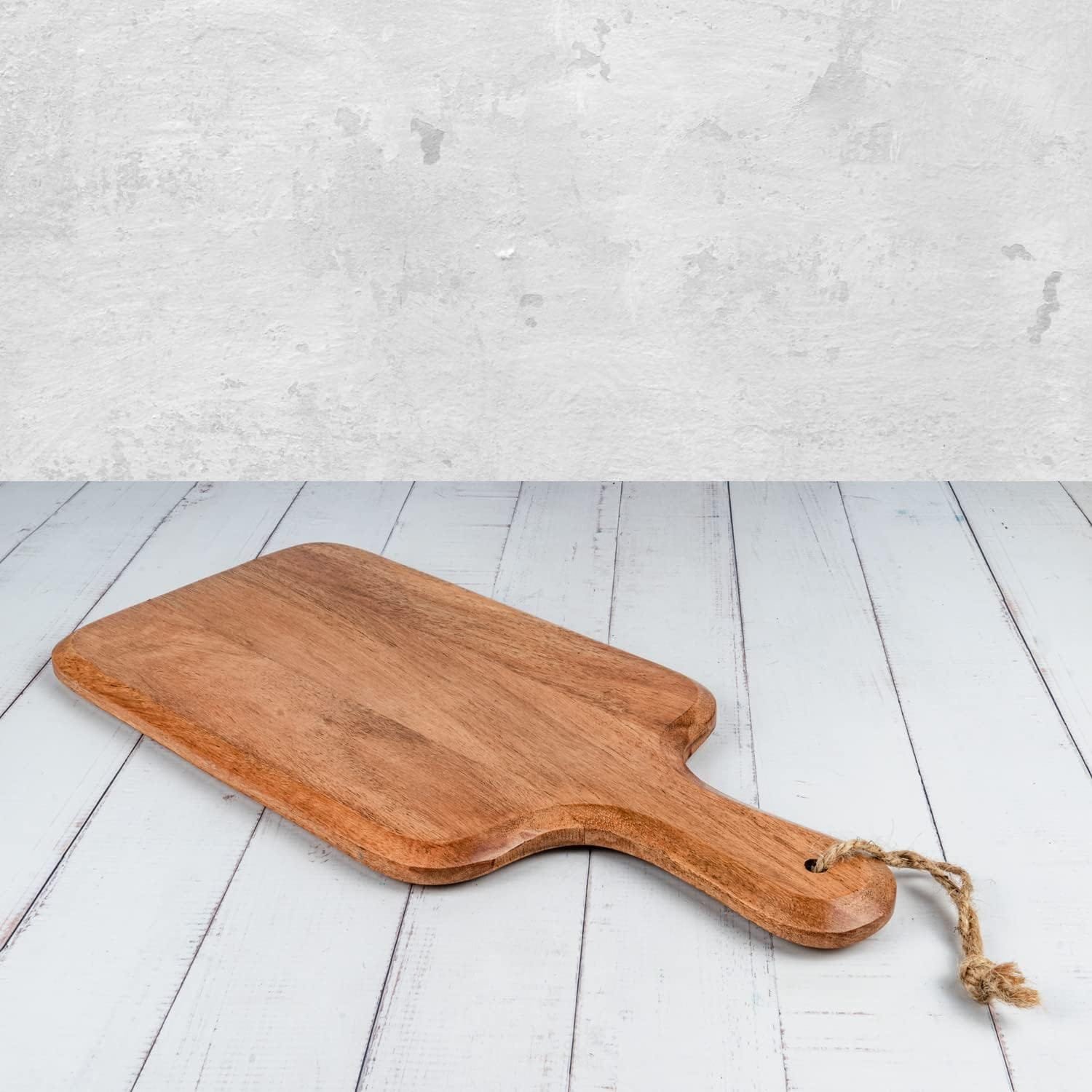 Acacia Wood Cutting Board, for Meat, Cheese, Bread, Vegetables  Fruits, with Grip Handle (15 x 7)