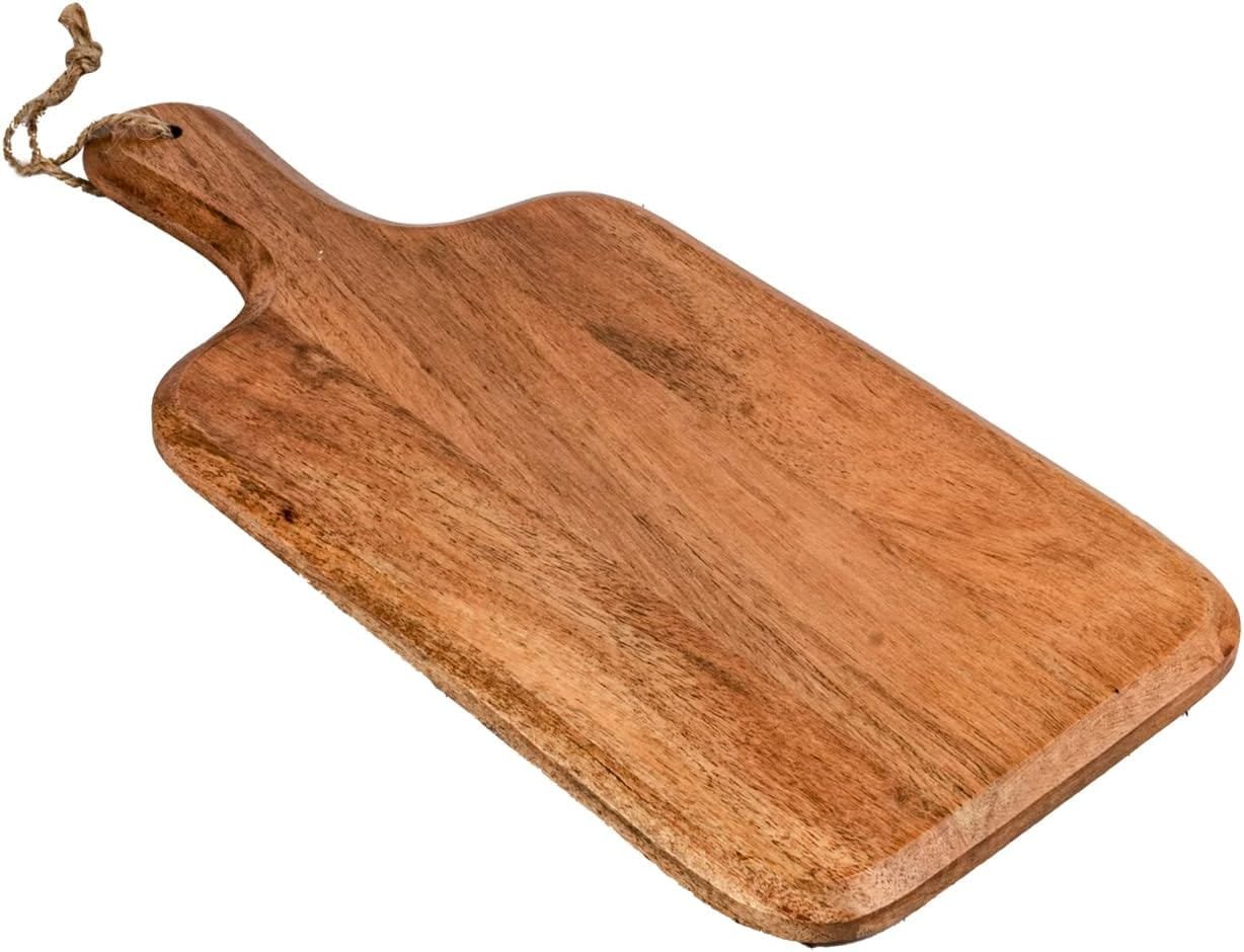Acacia Wood Cutting Board, for Meat, Cheese, Bread, Vegetables  Fruits, with Grip Handle (15 x 7)