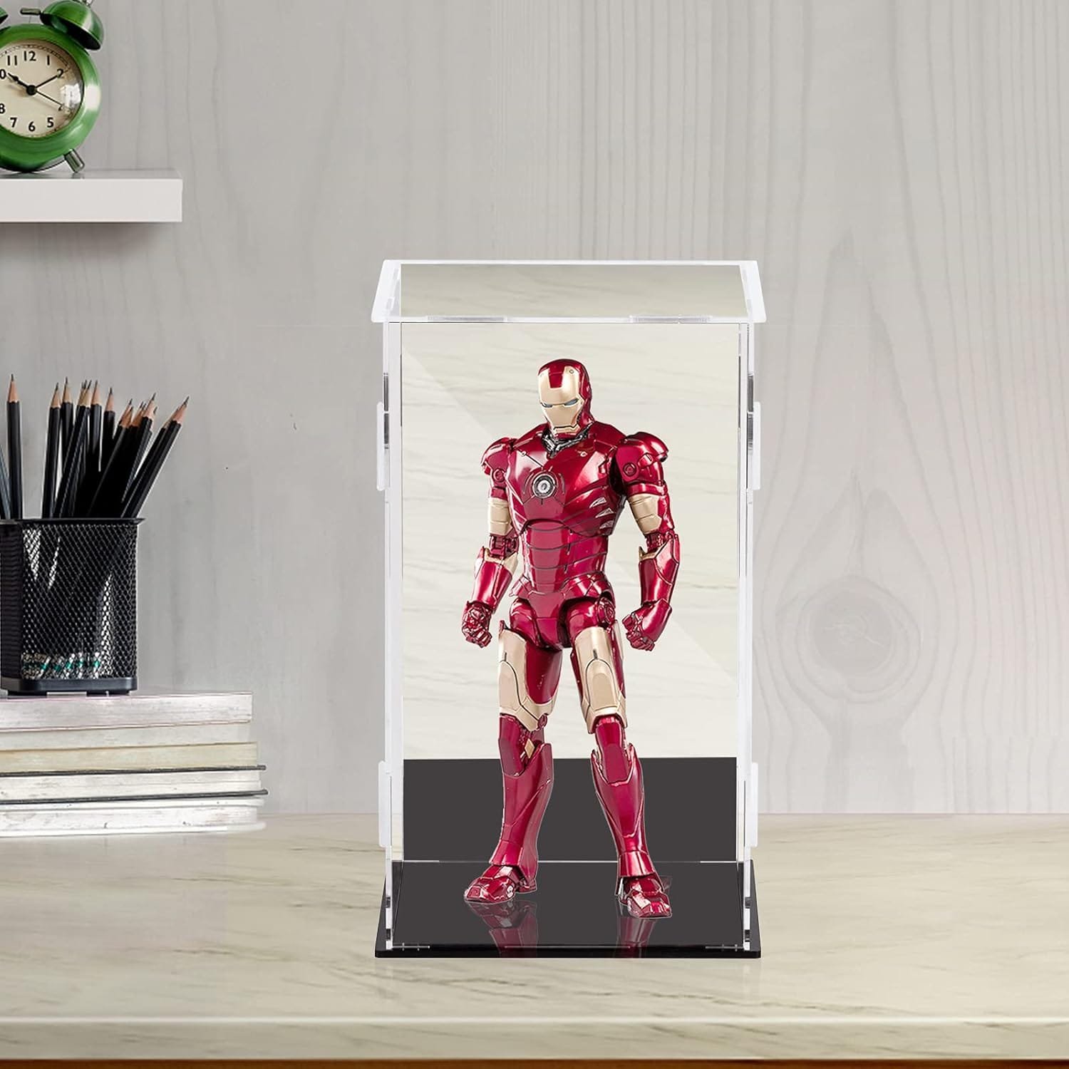 Acrylic Display Case Clear Display Storage Box Countertop Cube for Collectibles, Action Figures, Miniature Figurines Dustproof Protection Storage Organizing (White, 12.4x7x8.6in) Acrylic Display Case Clear Display Storage Box Countertop Cube for Collectibles, Action Figures, Miniature Figurines Dustproof Protection Storage Organizing (White, 12.4x7x8.6in)