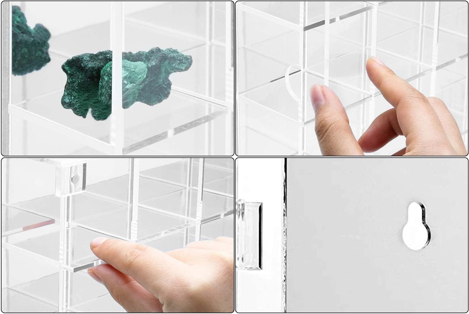 Adjustable Rock Display Case Clear Acrylic Collection Box with Mirrored Arrowhead Stones Storage Display Case Mineral Crystal Collectibles Holder Organizer Showcase Shelves with Lid Adjustable Rock Display Case Clear Acrylic Collection Box with Mirrored Arrowhead Stones Storage Display Case Mineral Crystal Collectibles Holder Organizer Showcase Shelves with Lid