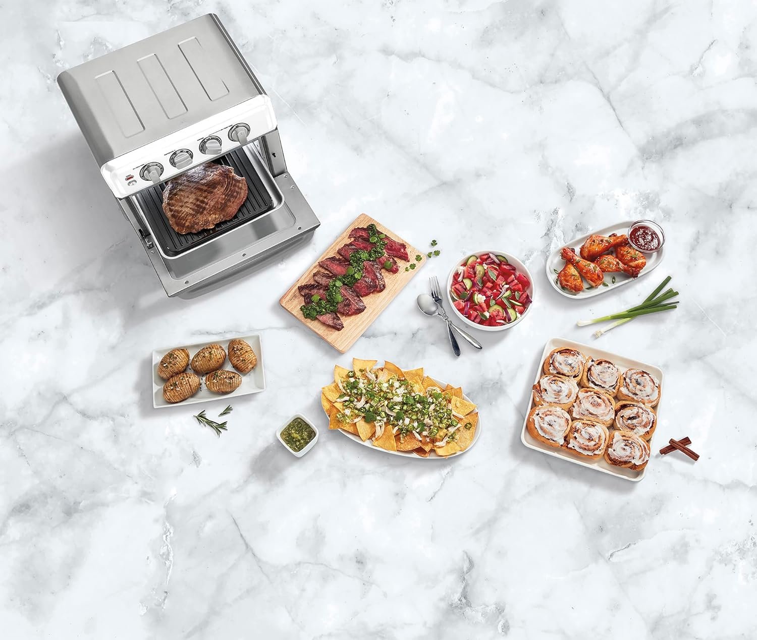 Air Fryer + Convection Toaster Oven by Cuisinart, 7-1 Oven with Bake, Grill, Broil Warm Options, Stainless Steel, TOA-60 Air Fryer + Convection Toaster Oven by Cuisinart, 7-1 Oven with Bake, Grill, Broil Warm Options, Stainless Steel, TOA-60