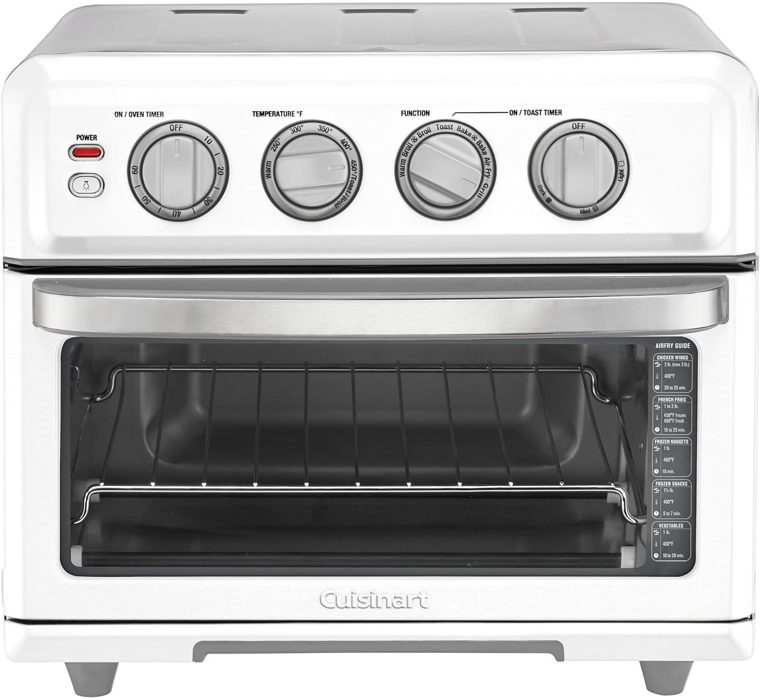 Air Fryer + Convection Toaster Oven by Cuisinart, 7-1 Oven with Bake, Grill, Broil Warm Options, Stainless Steel, TOA-60 Air Fryer + Convection Toaster Oven by Cuisinart, 7-1 Oven with Bake, Grill, Broil Warm Options, Stainless Steel, TOA-60