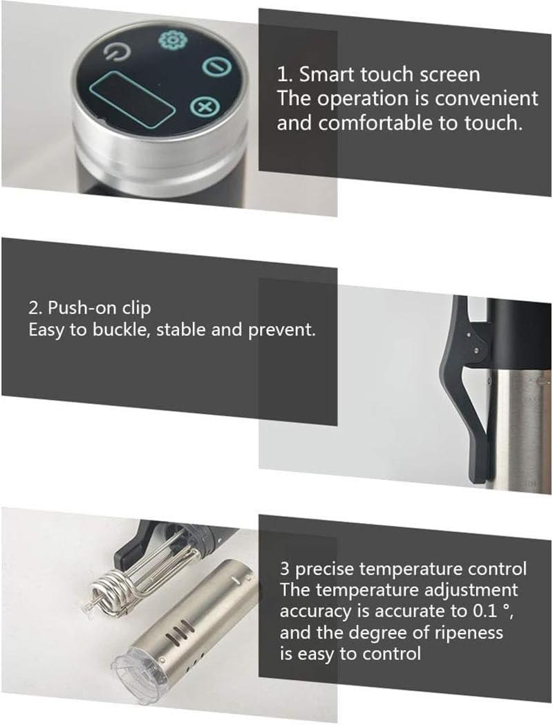 aKosco Sous Vide Machines, Sous Vide Cooker with Digital Display, Fast-Heating Immersion Circulator with Accurate Temperature and Time Control, Low Noise and IPX7 Waterproof, 1200W aKosco Sous Vide Machines, Sous Vide Cooker with Digital Display, Fast-Heating Immersion Circulator with Accurate Temperature and Time Control, Low Noise and IPX7 Waterproof, 1200W