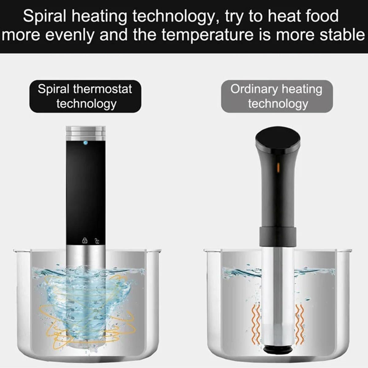 aKosco Sous Vide Machines, Sous Vide Cooker with Digital Display, Fast-Heating Immersion Circulator with Accurate Temperature and Time Control, Low Noise and IPX7 Waterproof, 1200W aKosco Sous Vide Machines, Sous Vide Cooker with Digital Display, Fast-Heating Immersion Circulator with Accurate Temperature and Time Control, Low Noise and IPX7 Waterproof, 1200W