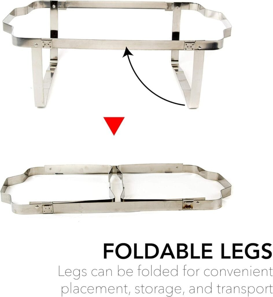 ALPHA LIVING 70014-GRAY 4 Pack 8QT Chafing Dish High Grade Stainless Steel Chafer Complete Set, 8 QT, Alpine Gray Handle ALPHA LIVING 70014-GRAY 4 Pack 8QT Chafing Dish High Grade Stainless Steel Chafer Complete Set, 8 QT, Alpine Gray Handle