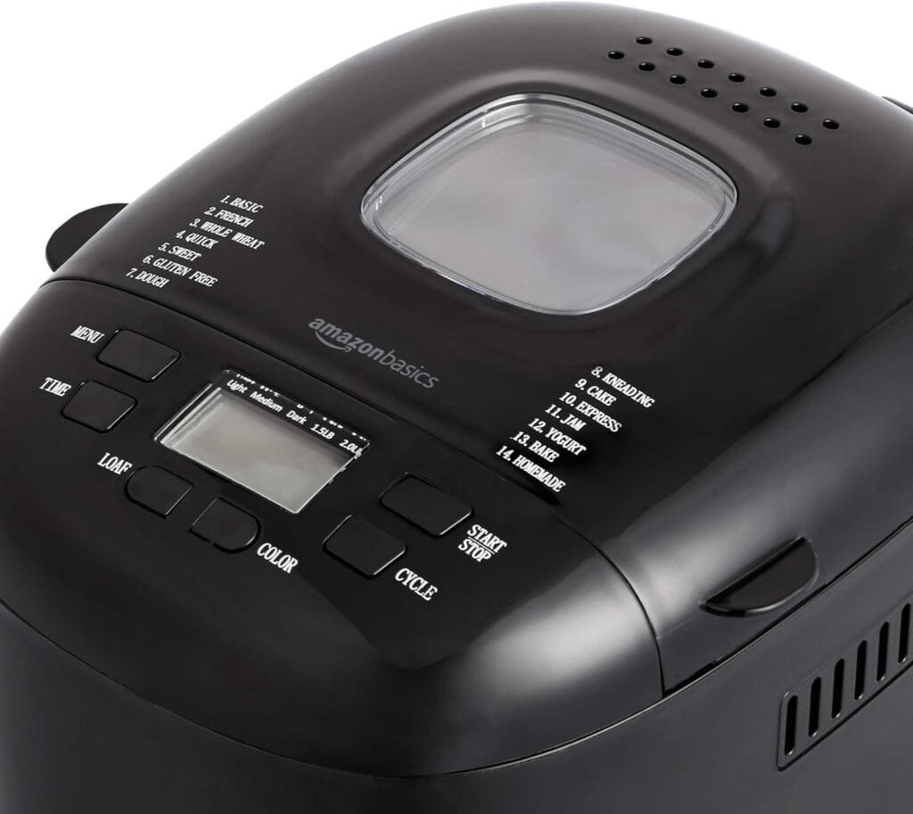 Amazon Basics 2 Pound Non-Stick Bread Making Machine, White