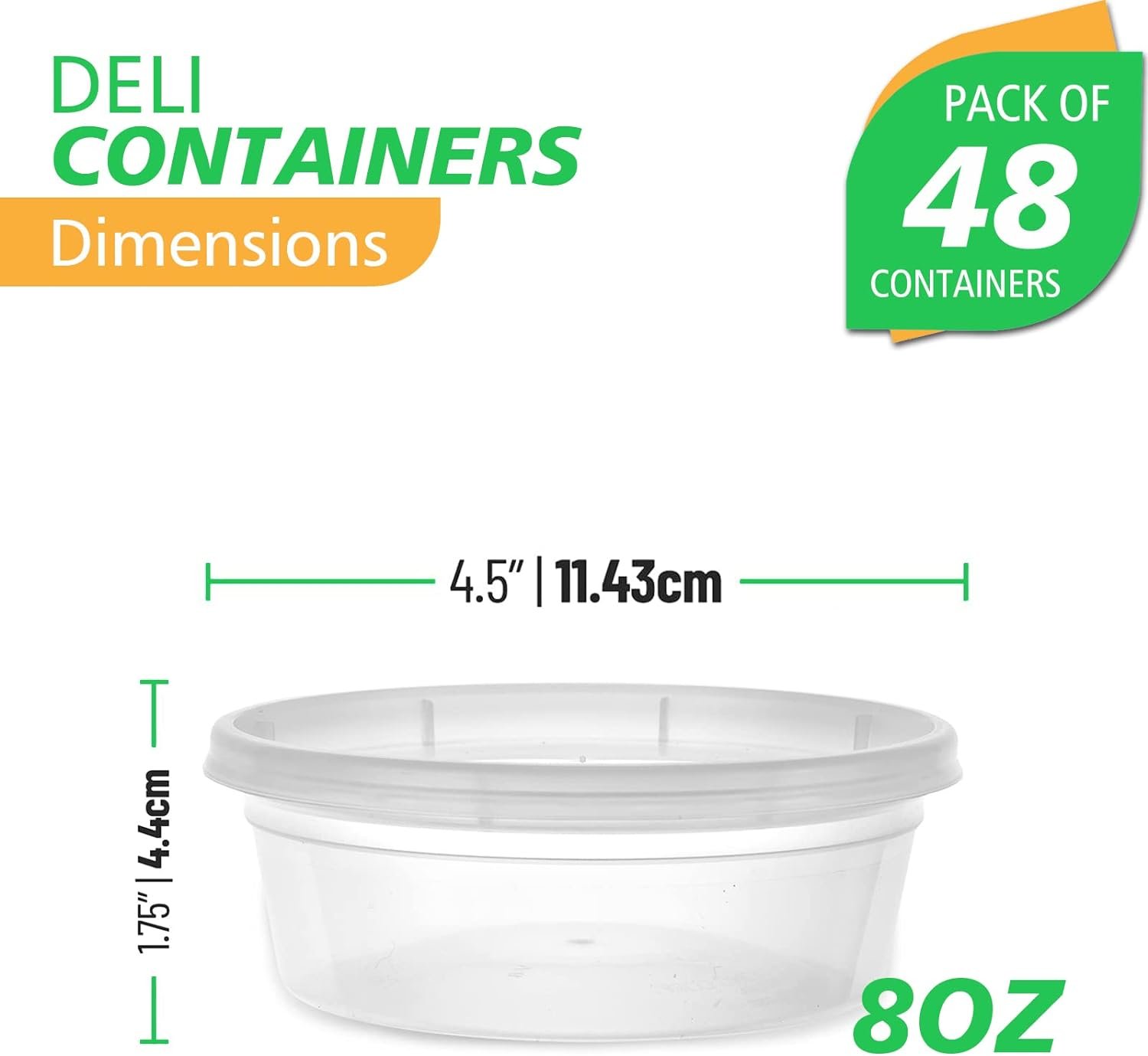 Amozife 24 oz Plastic Deli Food Storage Containers with Airtight Lids - 48 Sets, BPA-Free, Leak proof, Freezer  Dishwasher Safe for Kitchen Organization