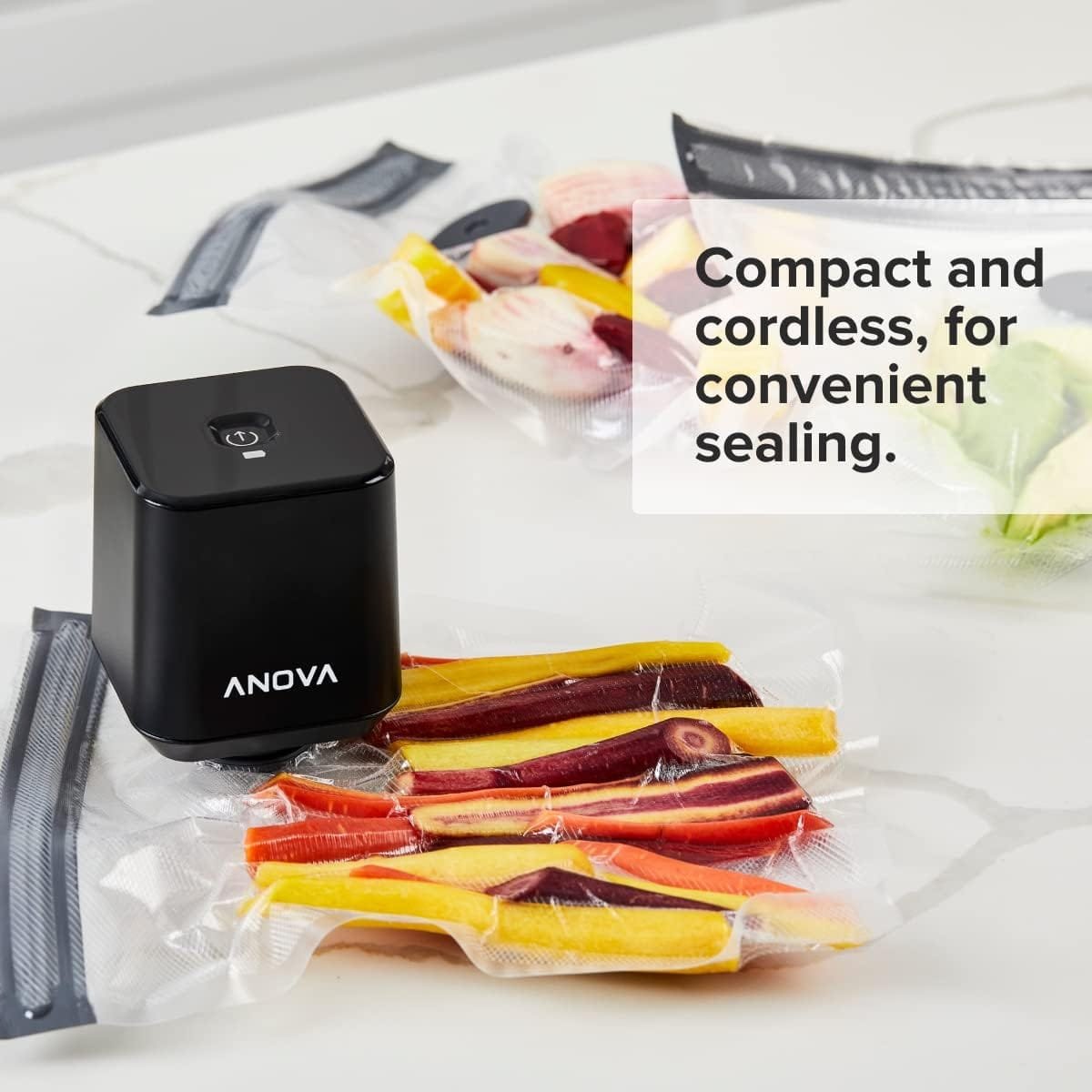 Anova Culinary ANVS01-US00 Anova Precision Vacuum Sealer, Includes 10 Precut Bags, For Sous Vide and Food Storage Anova Culinary ANVS01-US00 Anova Precision Vacuum Sealer, Includes 10 Precut Bags, For Sous Vide and Food Storage