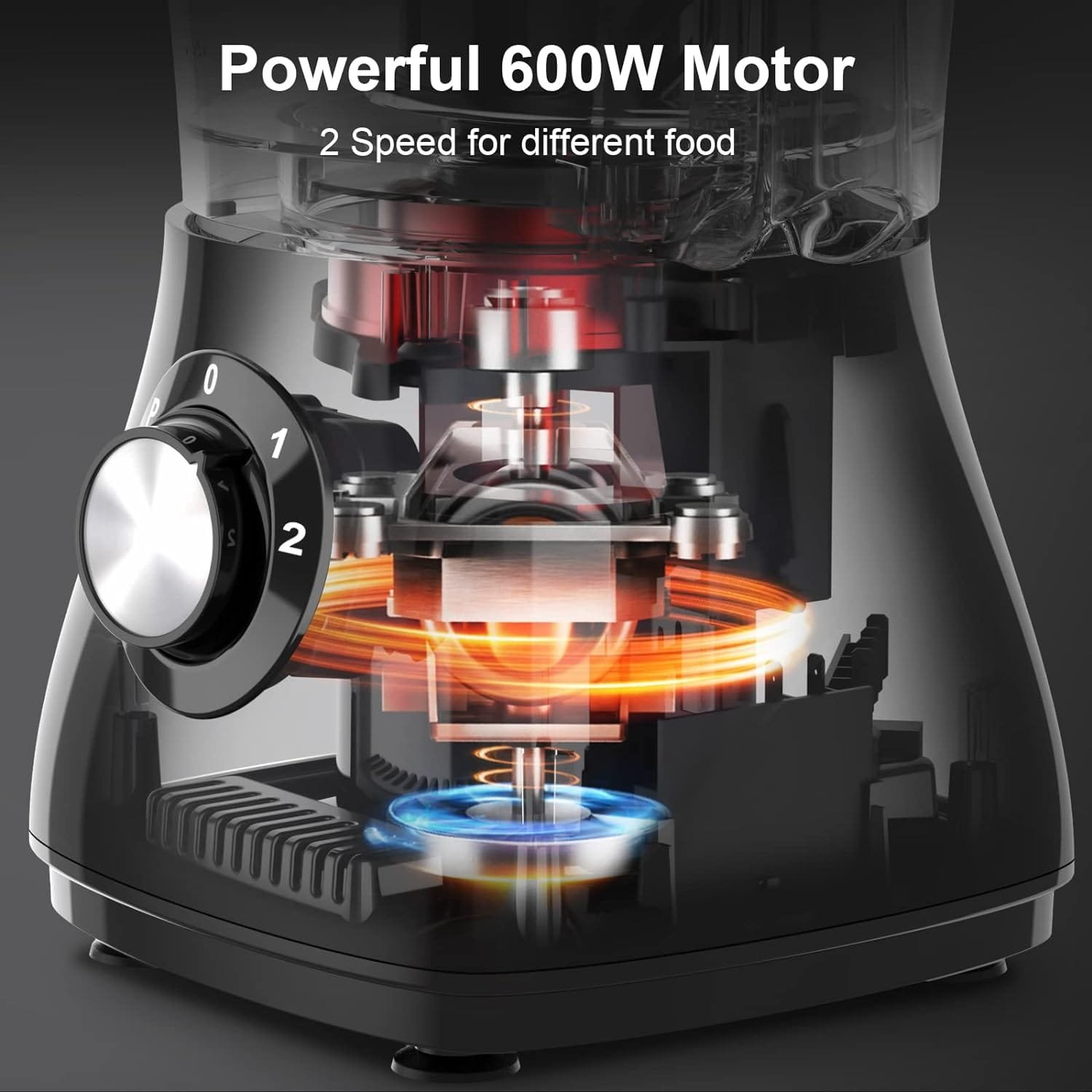 Anthter 600W Professional Food Processor - 7 Cups, Reversible Discs, Blades for Chopping, Slicing, Purees  Dough Anthter 600W Professional Food Processor - 7 Cups, Reversible Discs, Blades for Chopping, Slicing, Purees  Dough